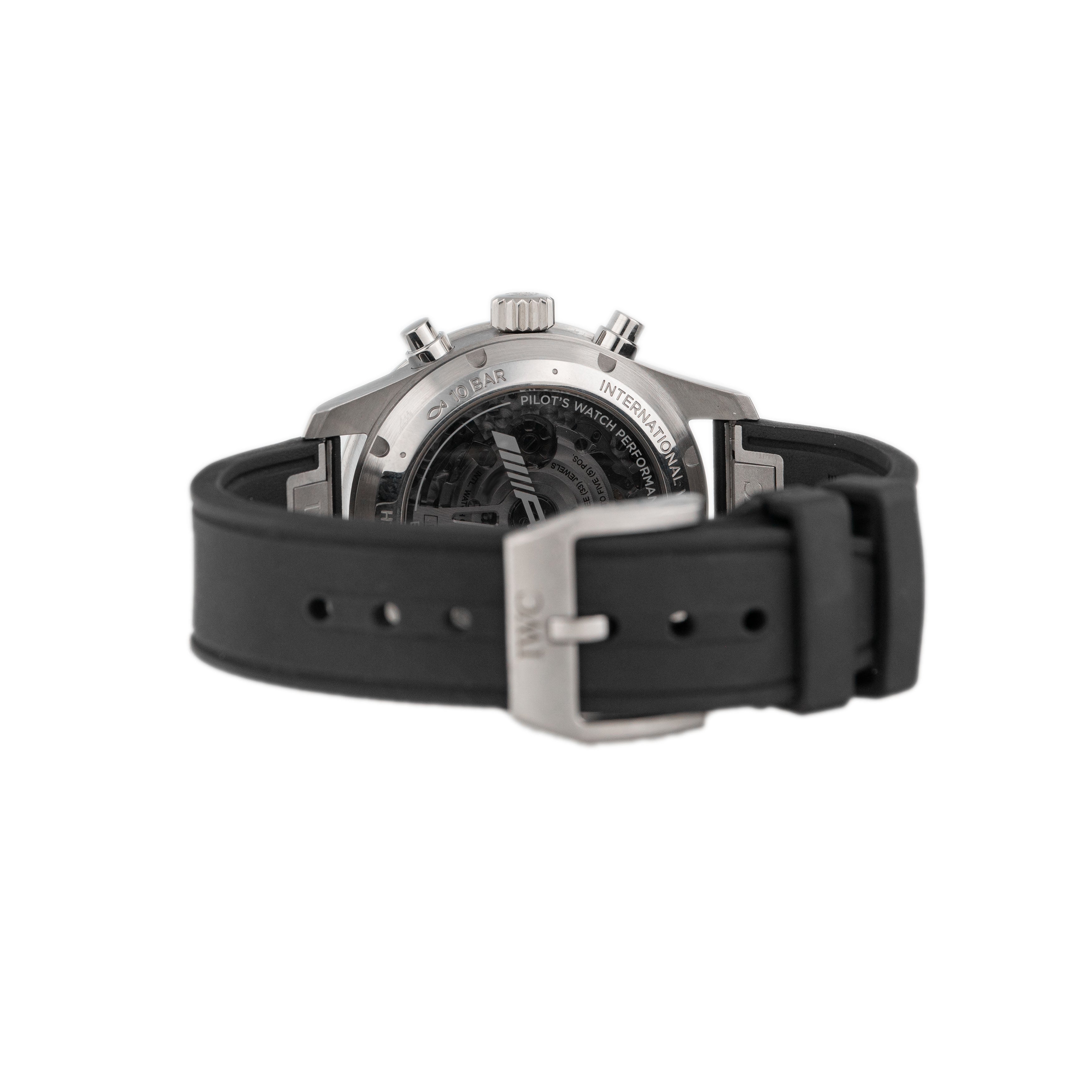 IWC Pilot's Watch Performance Chronograph AMG Titanium Black Dial 41mm IW388305 Full Set