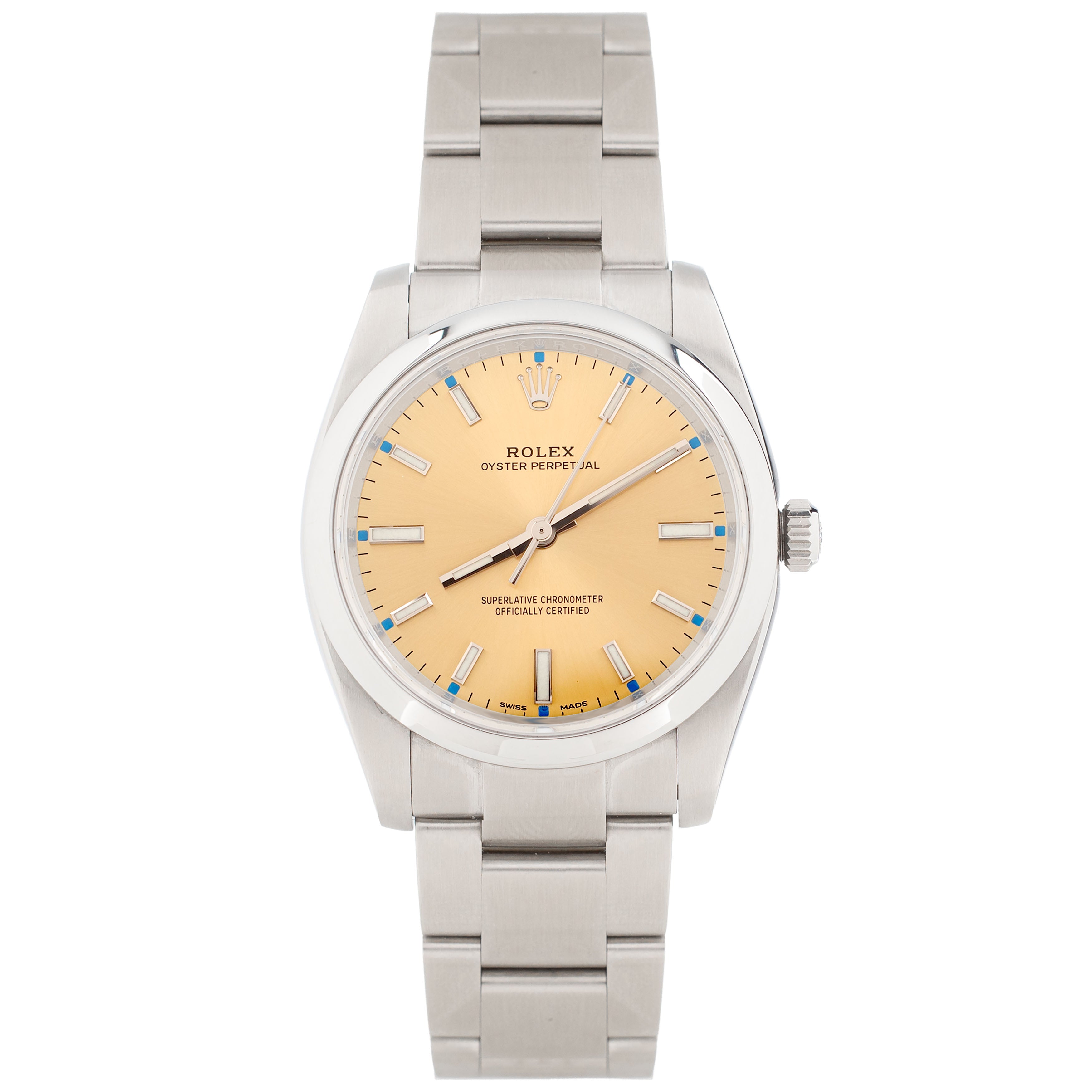 Rolex Oyster Perpetual 34 Stainless Steel Copper Dial Oyster 34mm 114200