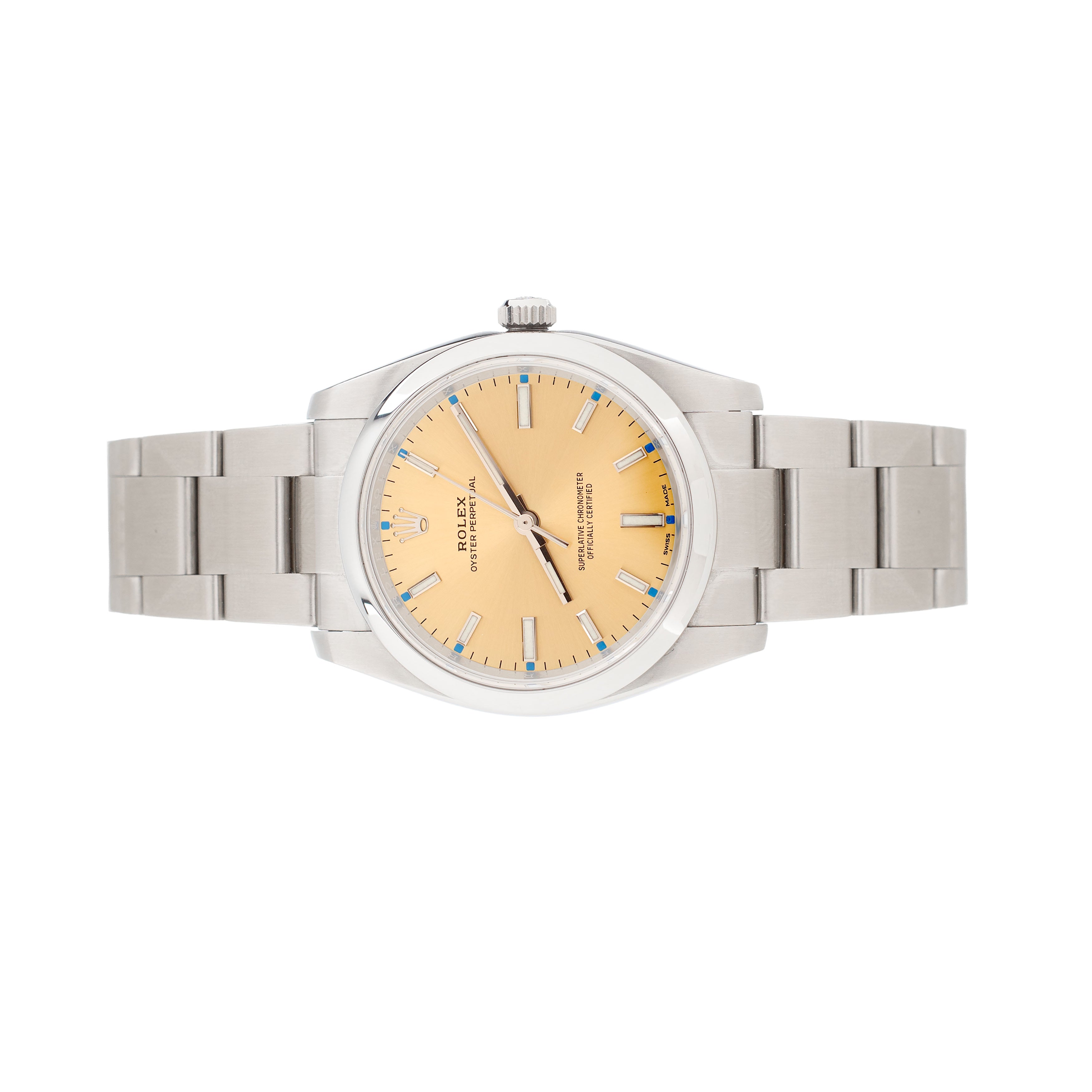 Rolex Oyster Perpetual 34 Stainless Steel Copper Dial Oyster 34mm 114200