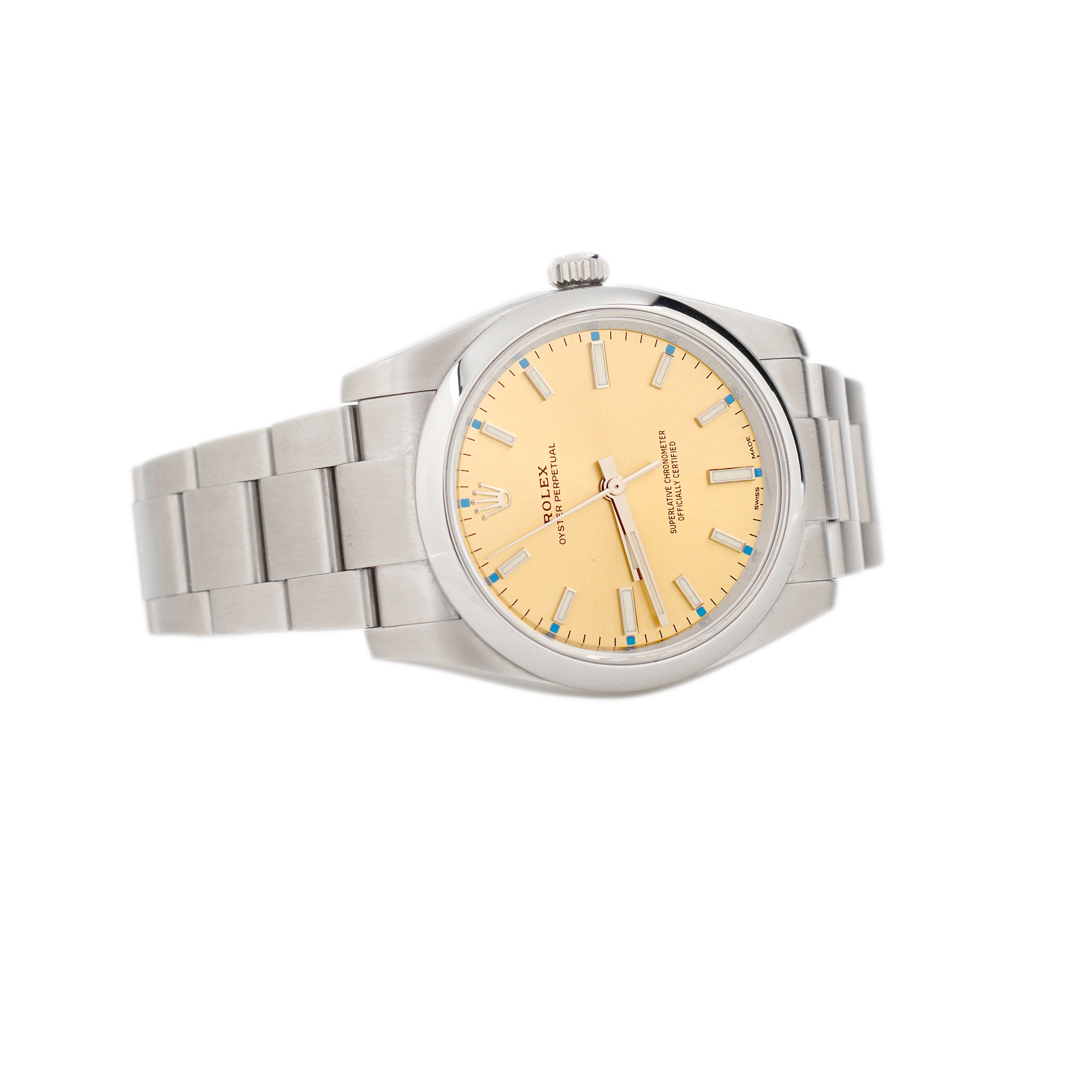 Rolex Oyster Perpetual 34 Stainless Steel Copper Dial Oyster 34mm 114200