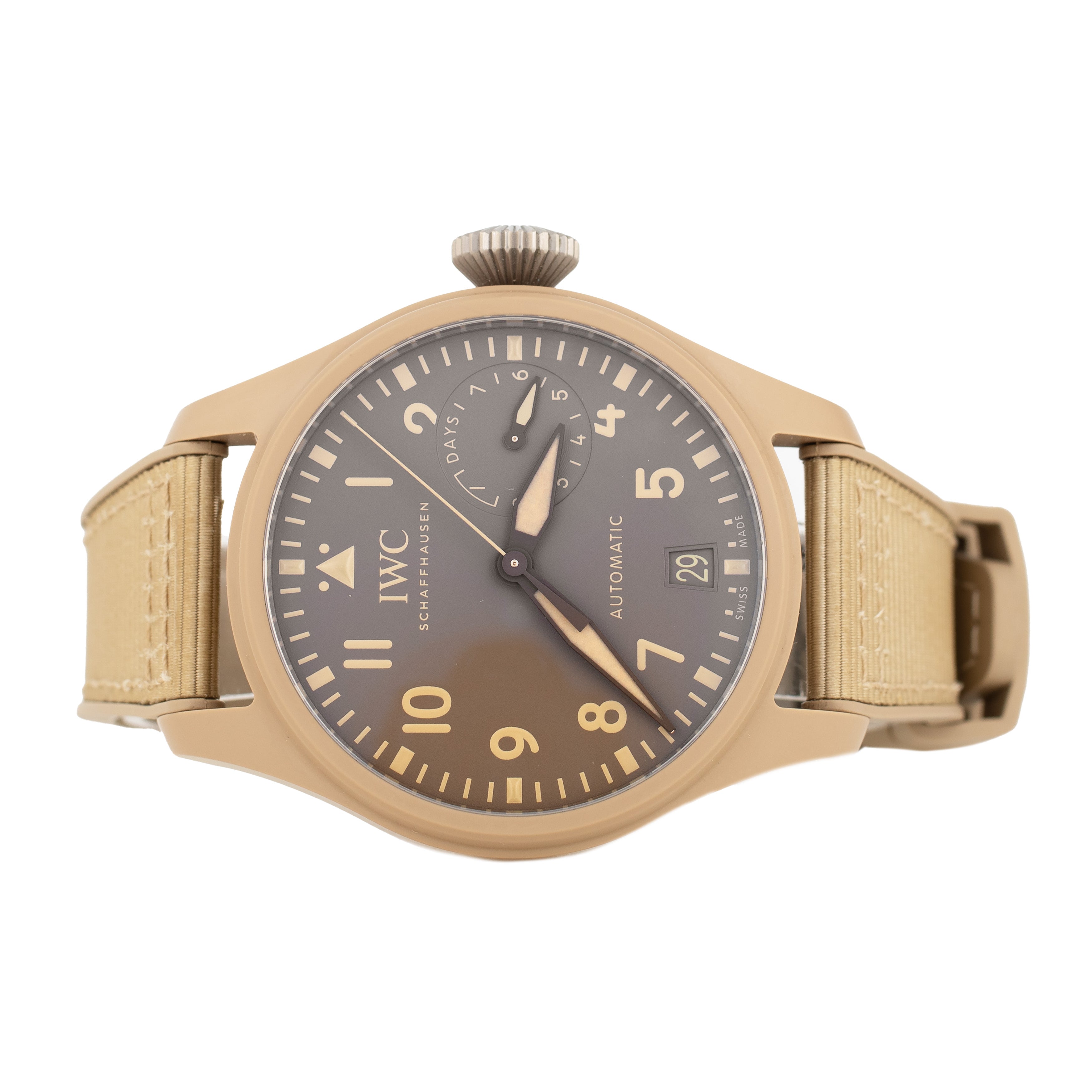 IWC Big Pilot's Watch Top Gun Mojave Desert Ceramic Beige Dial 46mm IW506003 Full Set