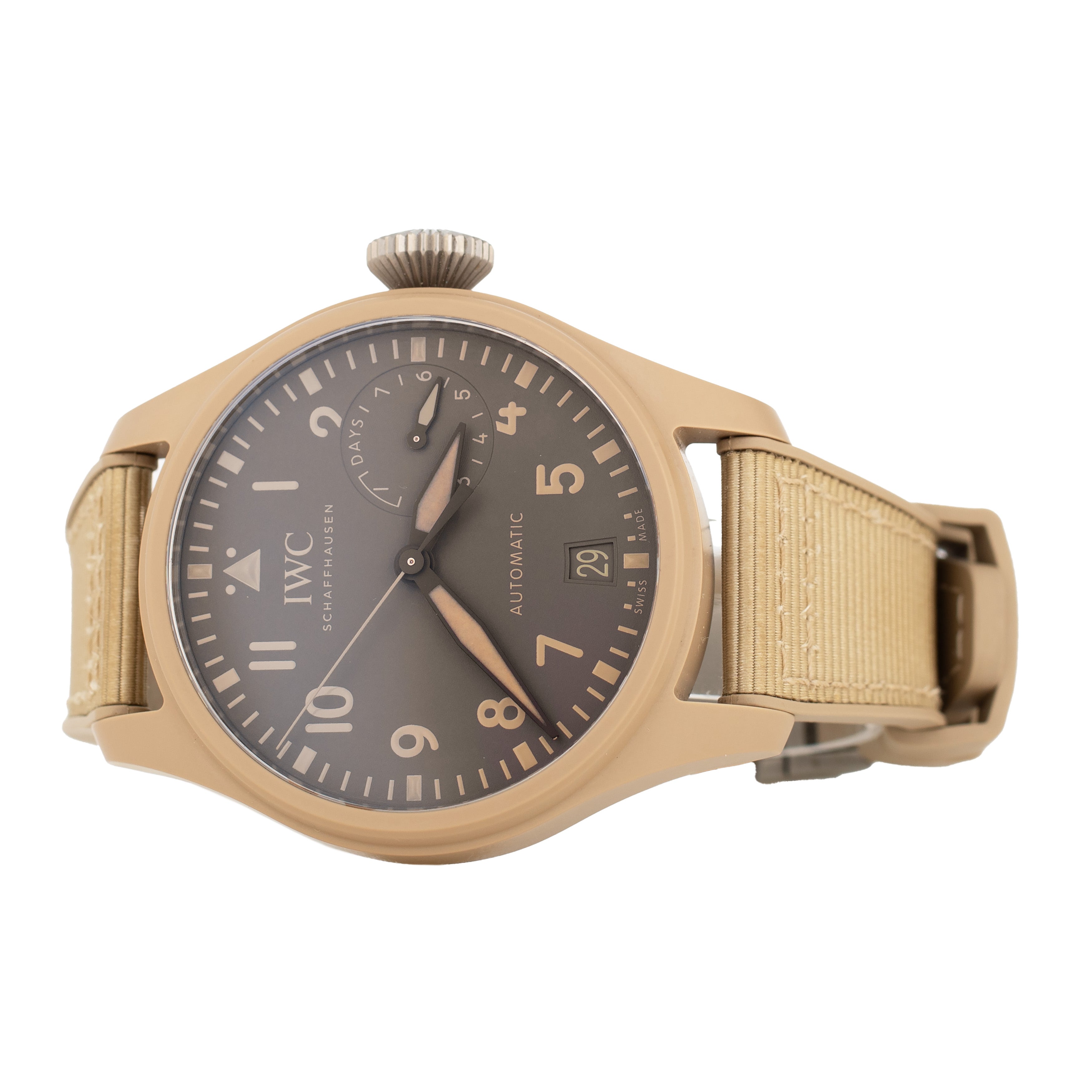 IWC Big Pilot's Watch Top Gun Mojave Desert Ceramic Beige Dial 46mm IW506003 Full Set