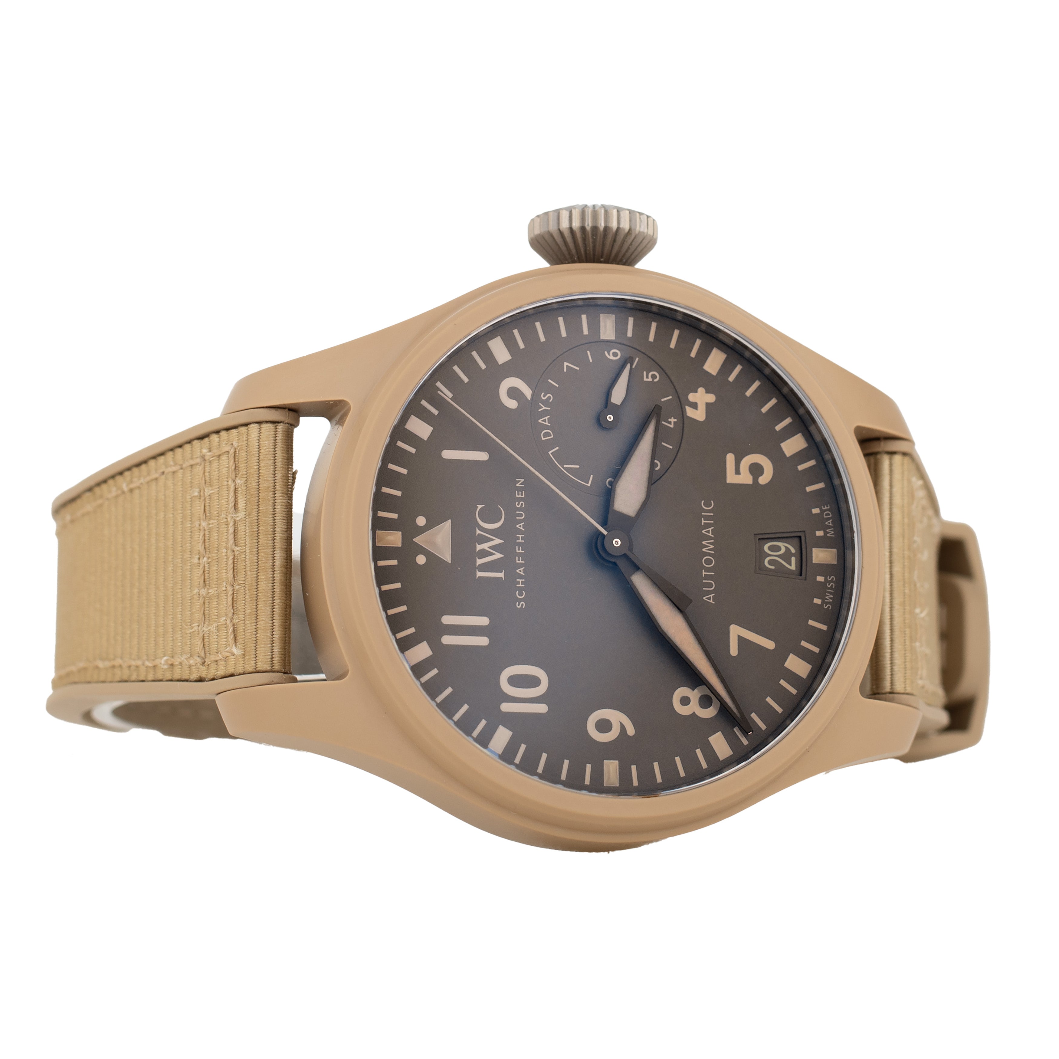 IWC Big Pilot's Watch Top Gun Mojave Desert Ceramic Beige Dial 46mm IW506003 Full Set