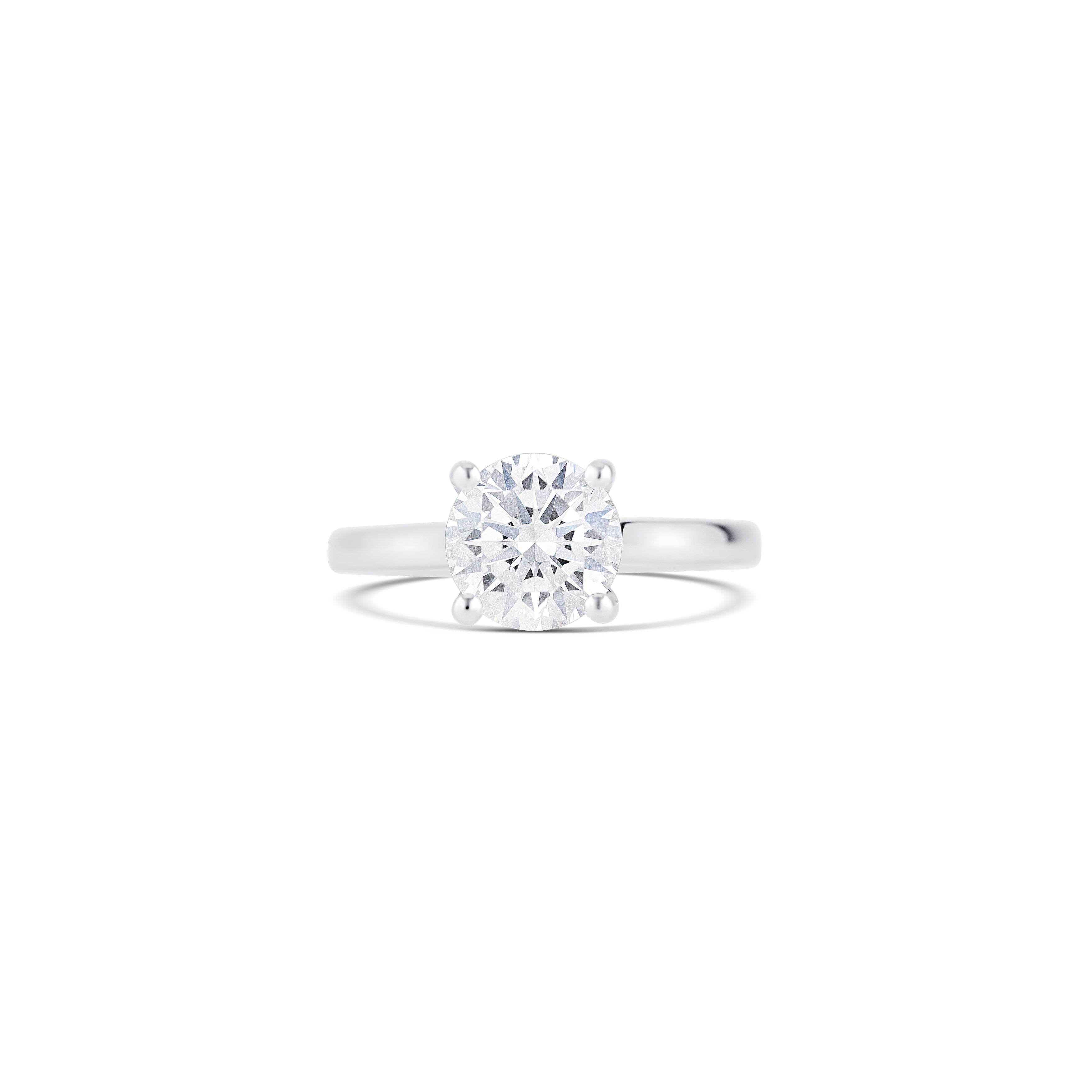14K White Gold Classic Solitaire With Peek-A-Boo Diamond Engagement Ring Setting