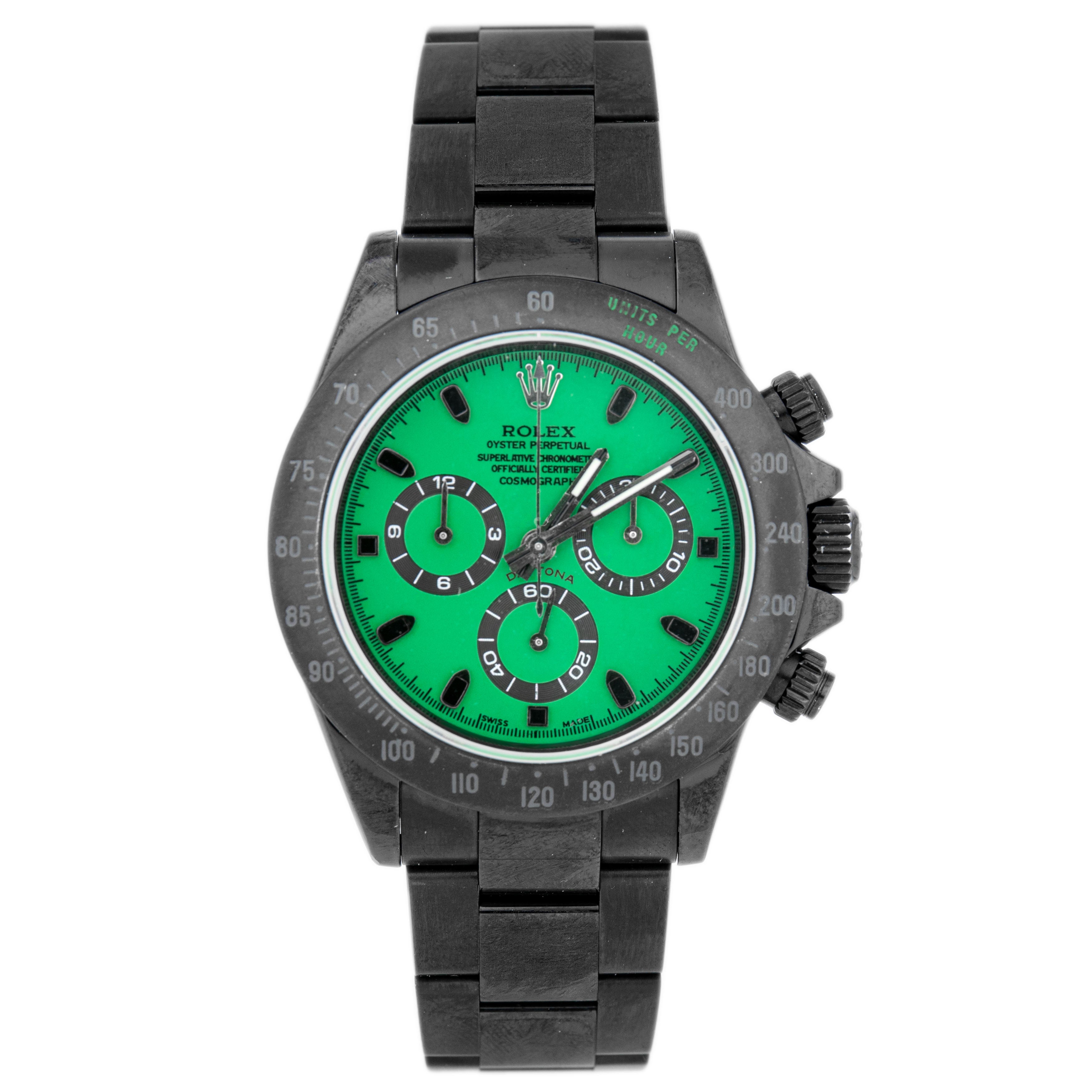 BRUNT MY WAY オリーブ Rolex Daytona Bamford Cosmograph Daytona Steel and PVD Green Dial 40mm