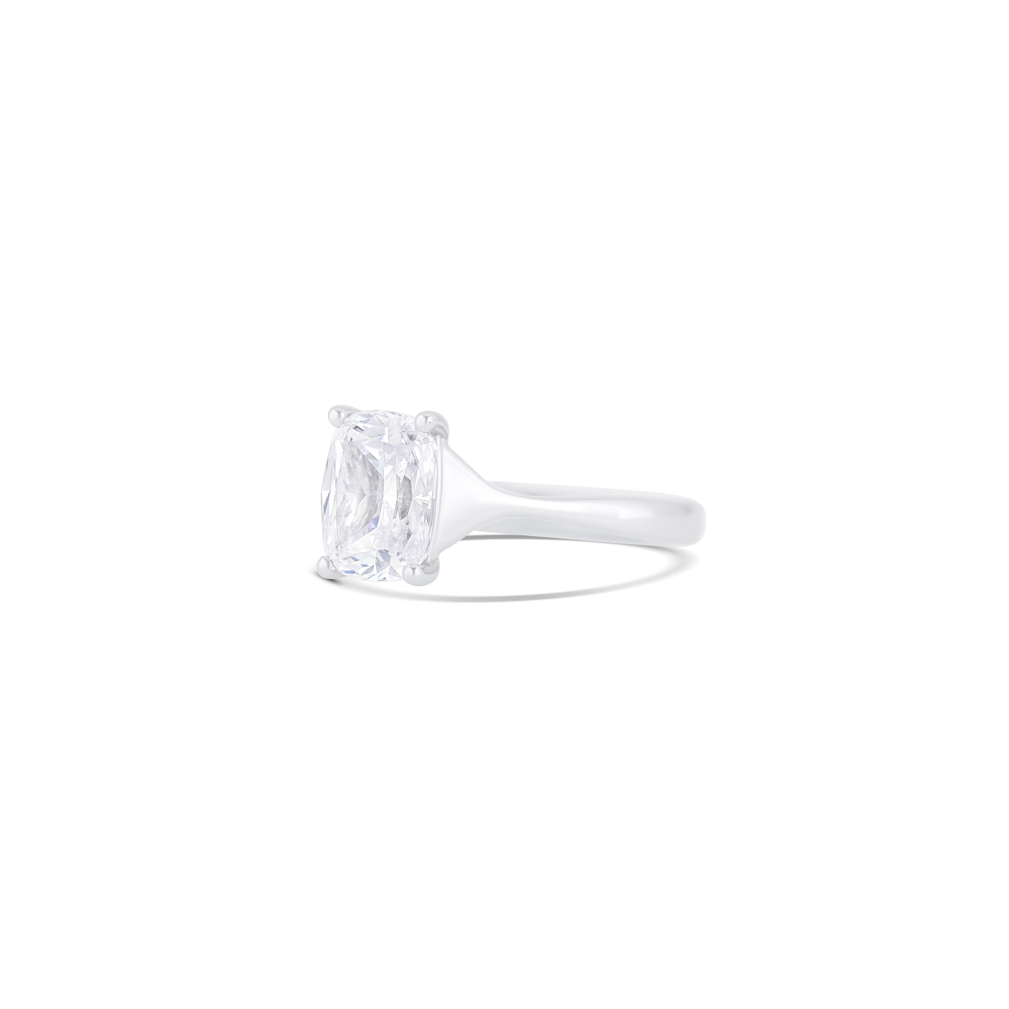 14K White Gold Cathedral Engagement Ring Setting