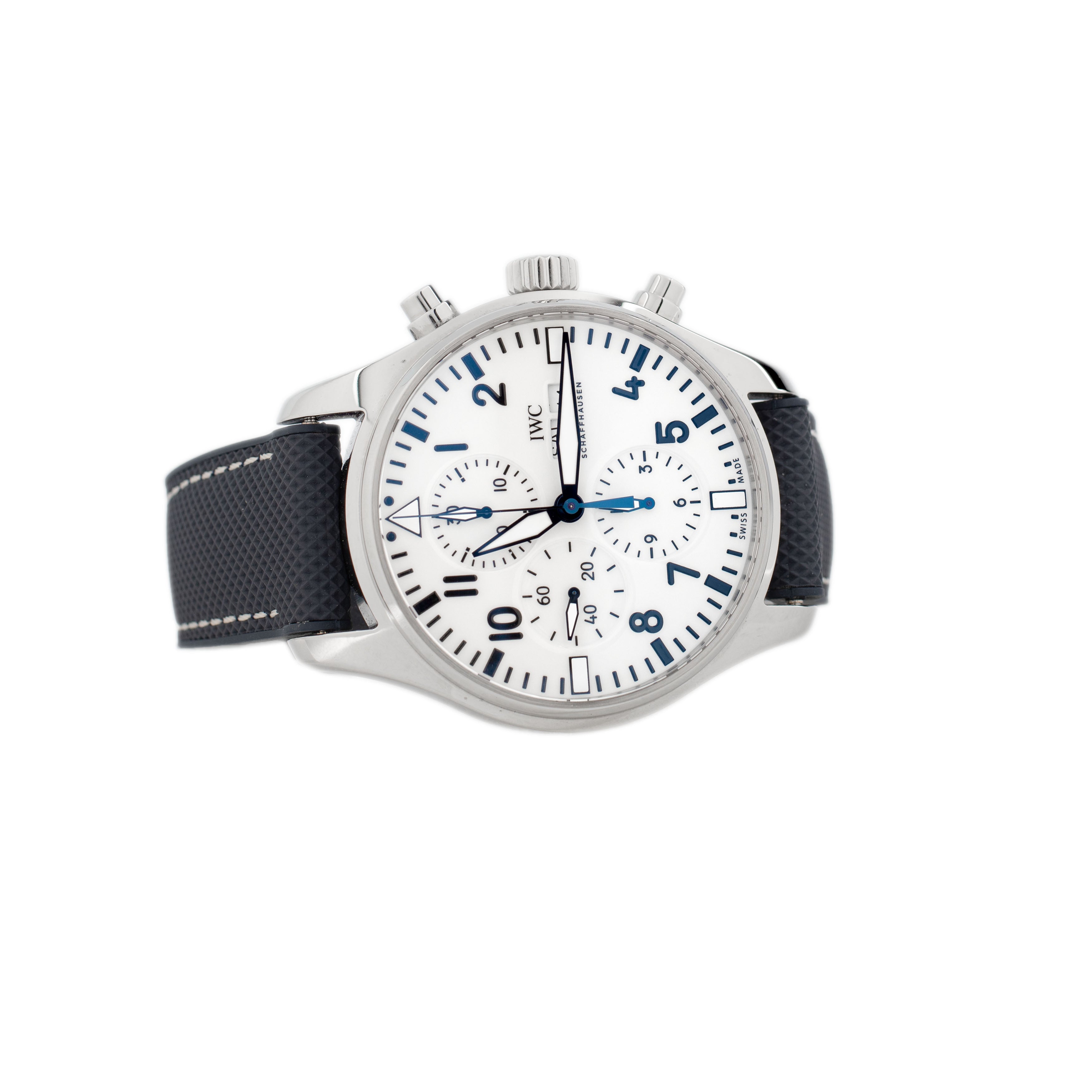 IWC Pilot's Watch Chronograph 150 Years Stainless Steel White Dial 43mm IW377725