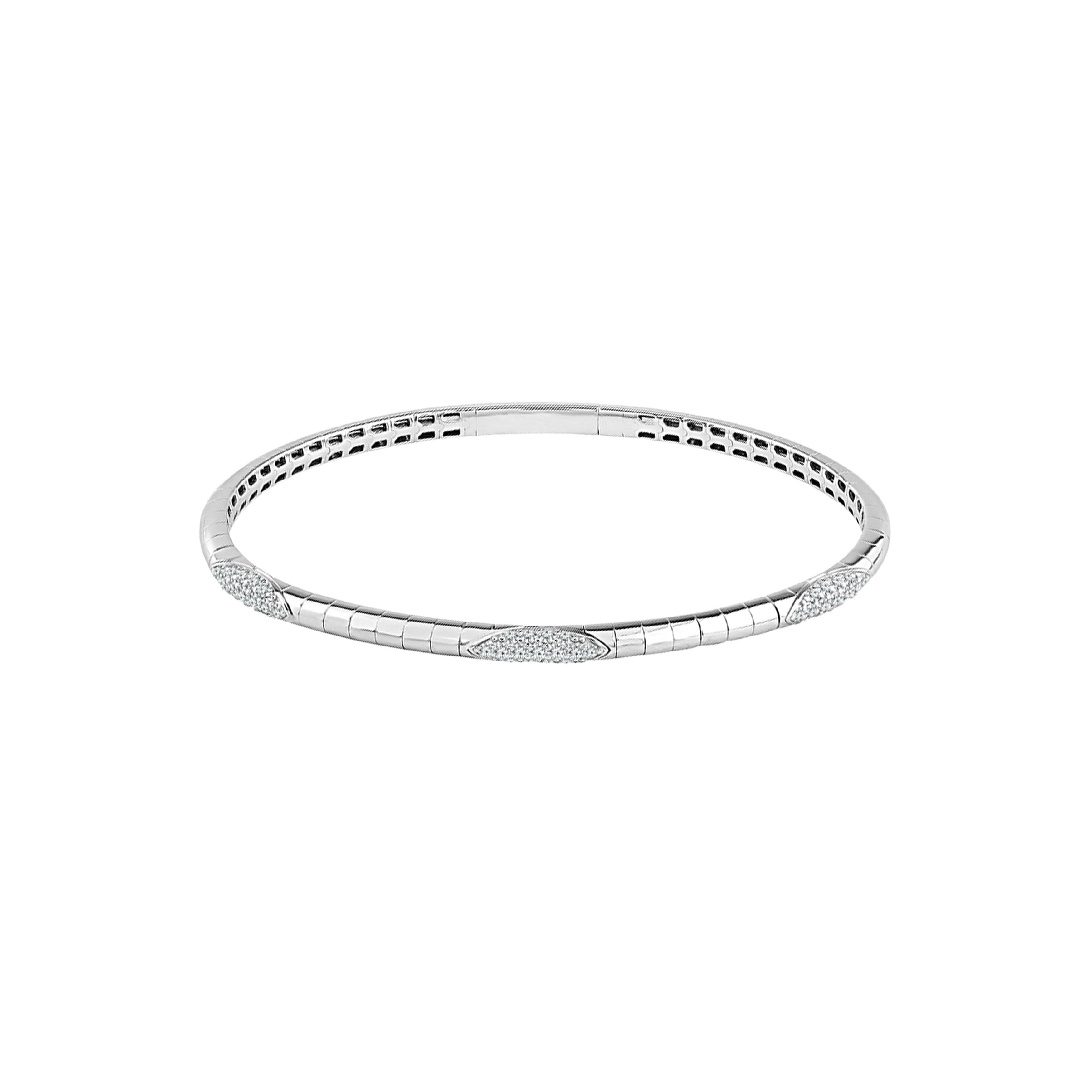 Flexie 14K Yellow Gold 0.50CT Pavé Station Diamond Bracelet