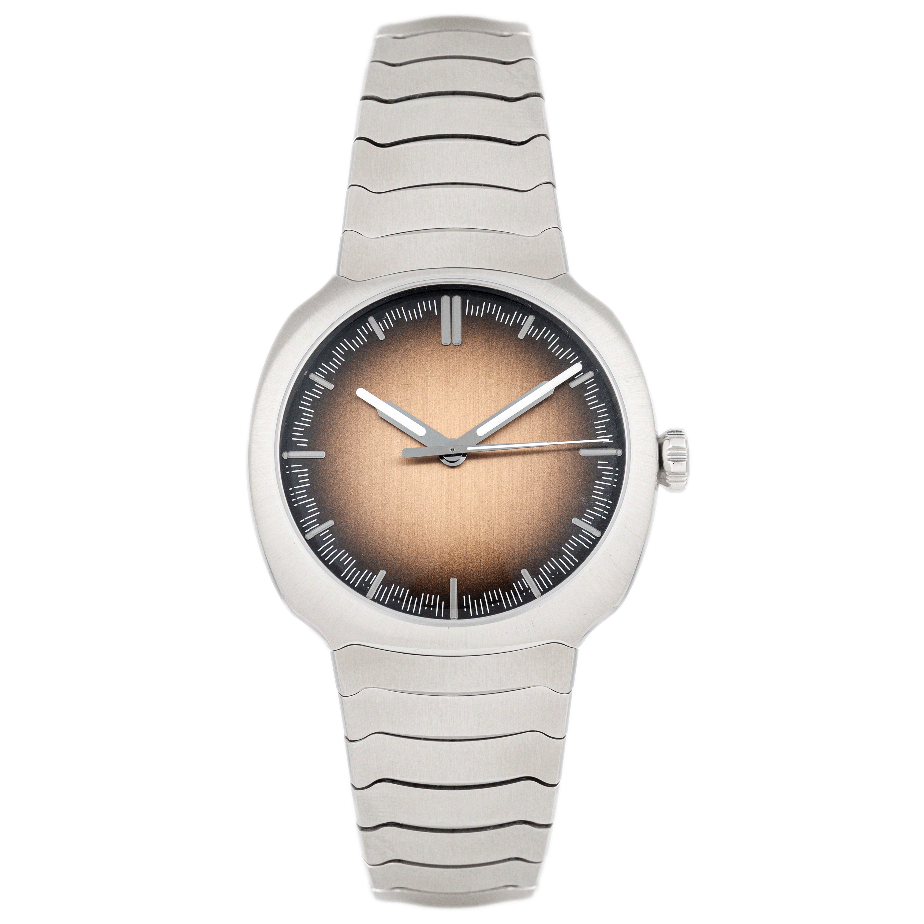 H. Moser & Cie Streamliner Smoked Salmon Stainless Steel Brown Dial 40mm 6200-1207 Full Set