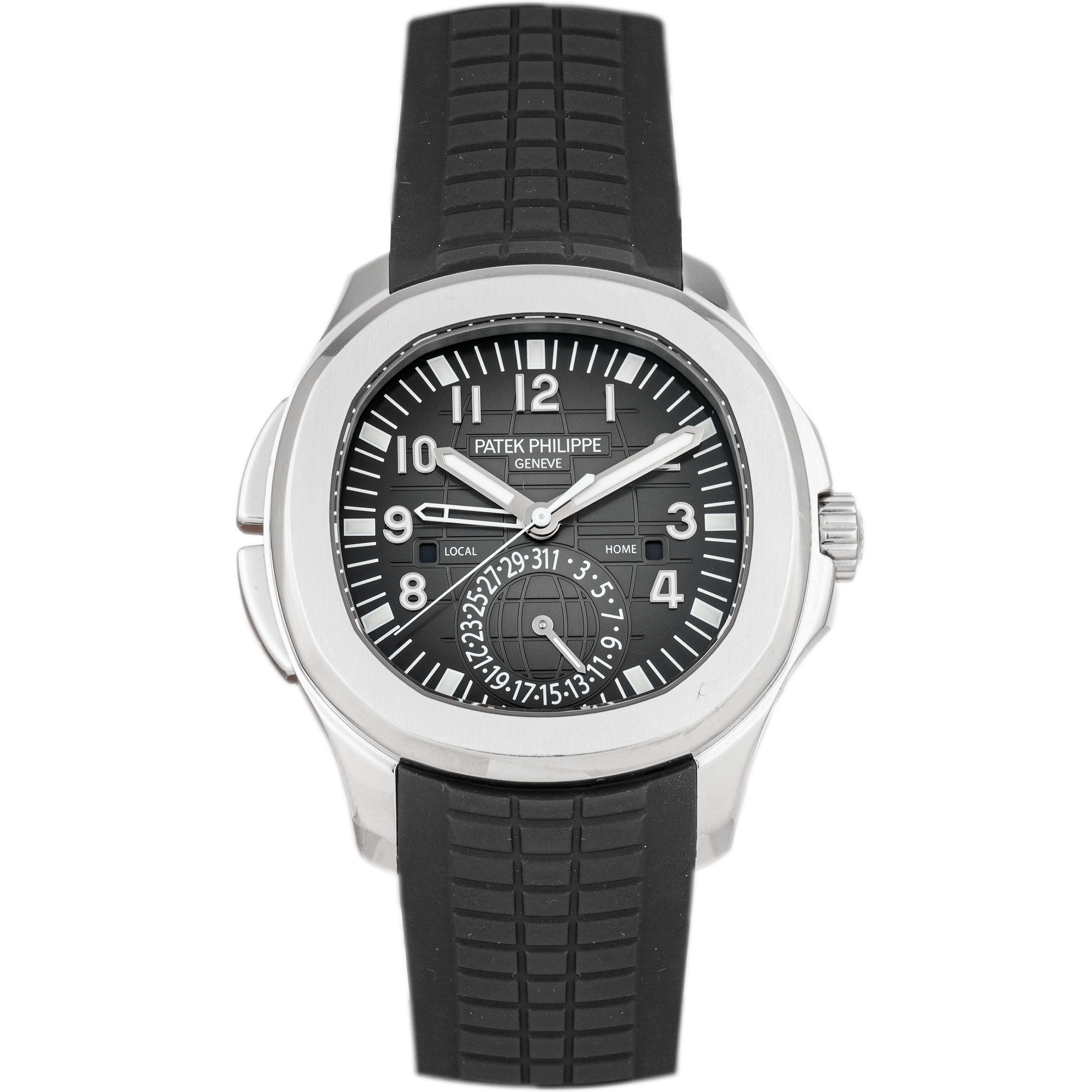 Patek Philippe Aquanaut Travel Time Stainless Steel Black Dial 40.8mm 5164A-001 Full Set
