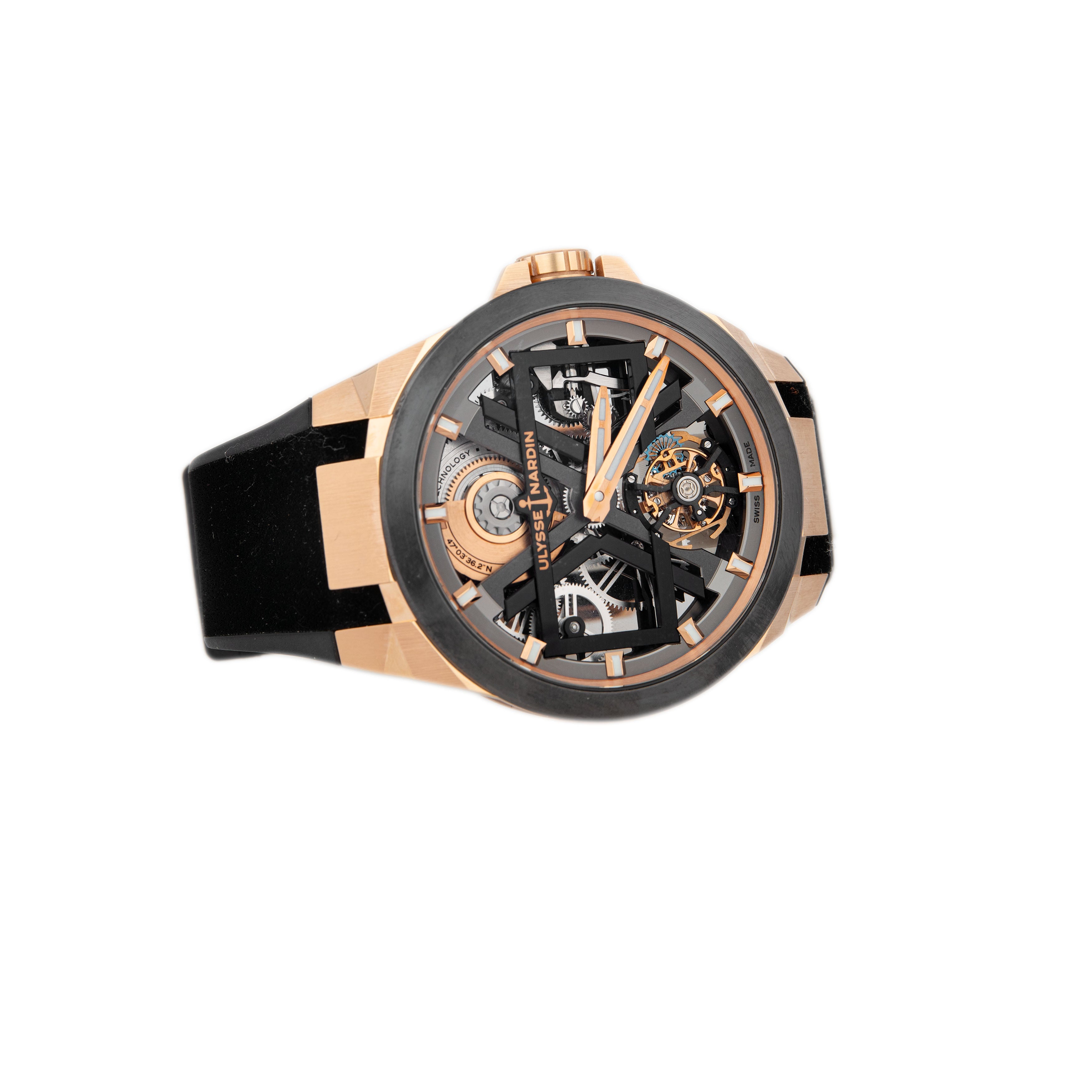 Ulysse Nardin Blast Tourbillon Rose Gold Skeleton 45mm 1725-400/02 Full Set
