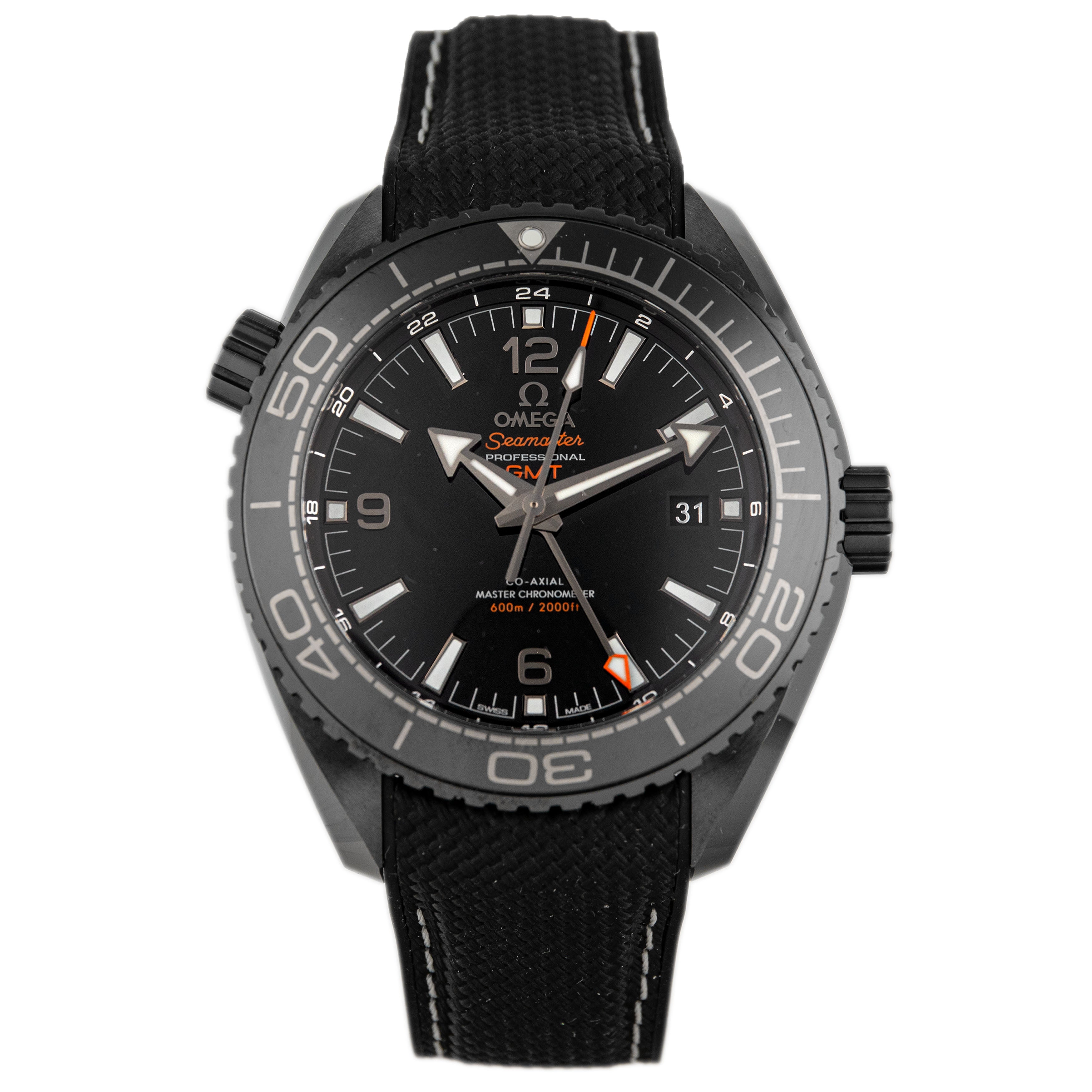 Omega Seamaster Planet Ocean GMT 600M Ceramic Deep Black Dial 45.5mm 215.92.46.22.01.001 Full Set
