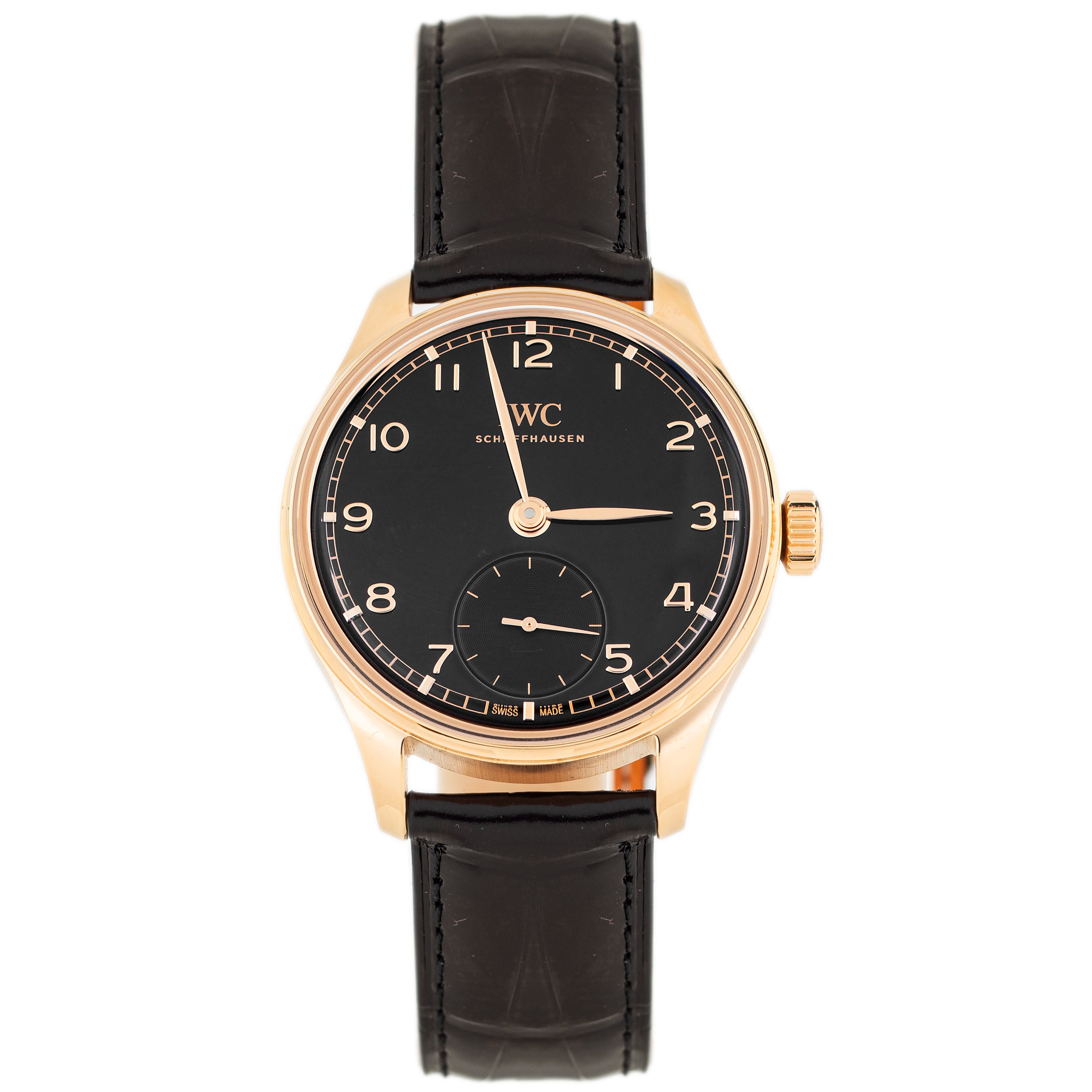 IWC Portugieser Rose Gold Obsidian Black Dial 40.4mm IW358401 Full Set