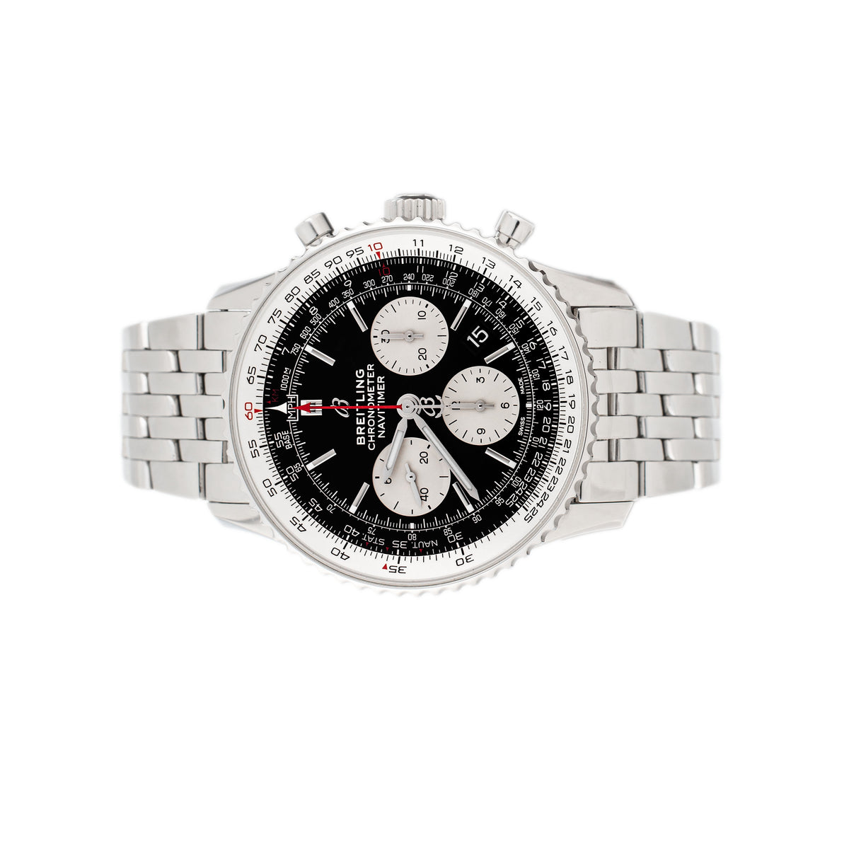 Breitling Navitimer B01 Chronograph Stainless Steel Black Dial 43mm AB0121