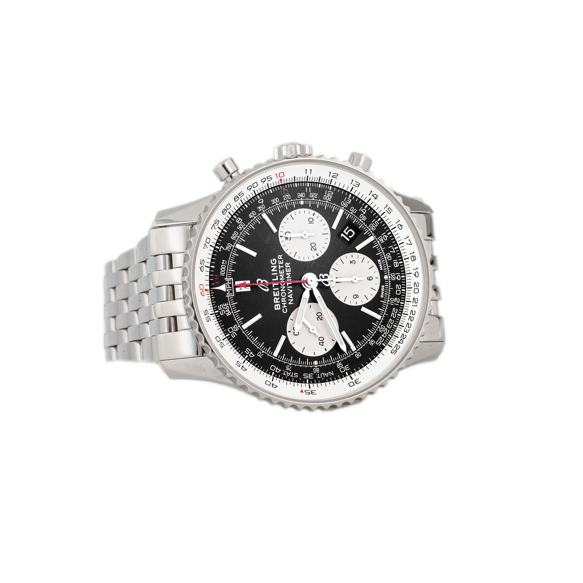 Breitling Navitimer B01 Chronograph Stainless Steel Black Dial 43mm AB0121