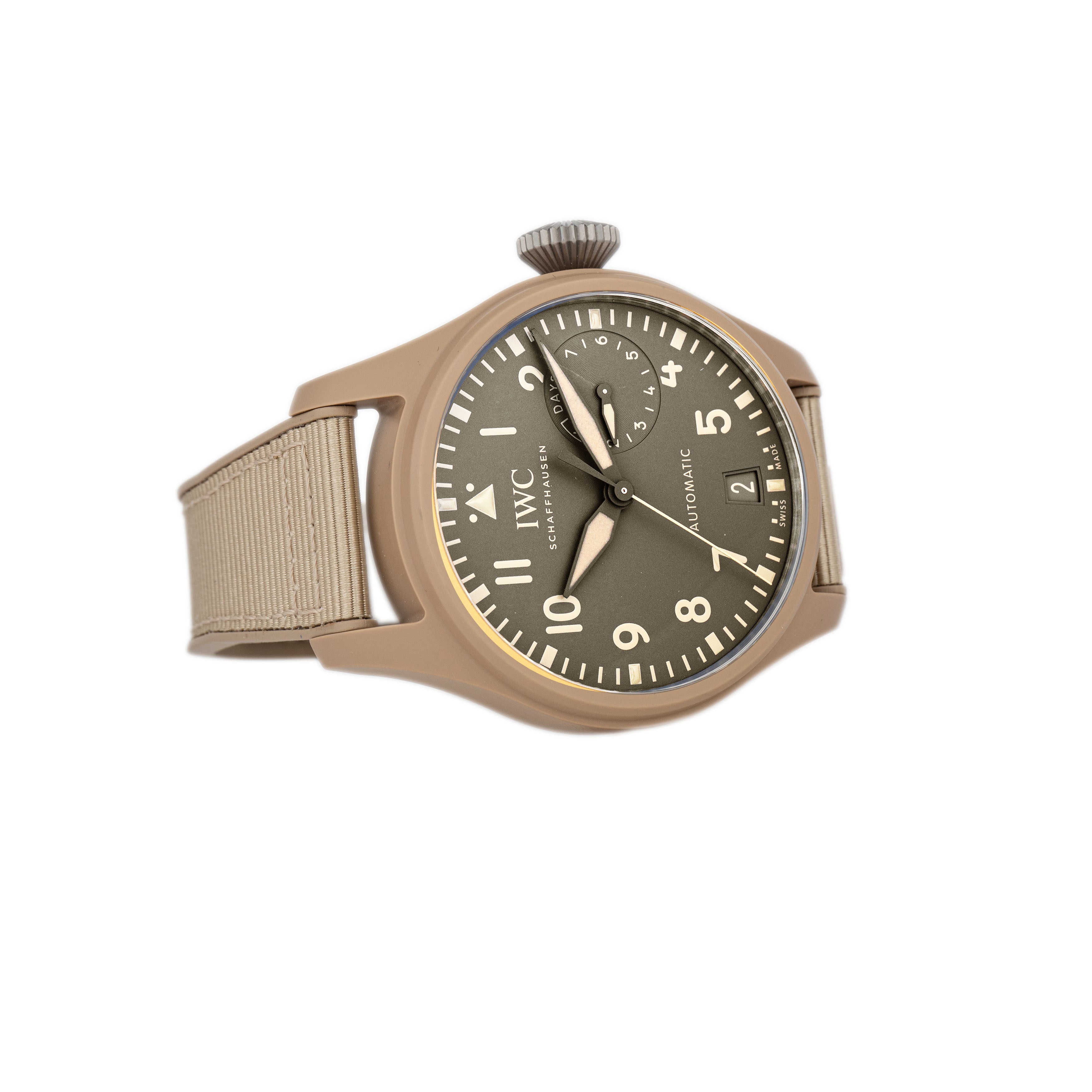 IWC Big Pilot's Watch Mojave Desert Ceramic Brown Dial 46mm IW506003 Full Set