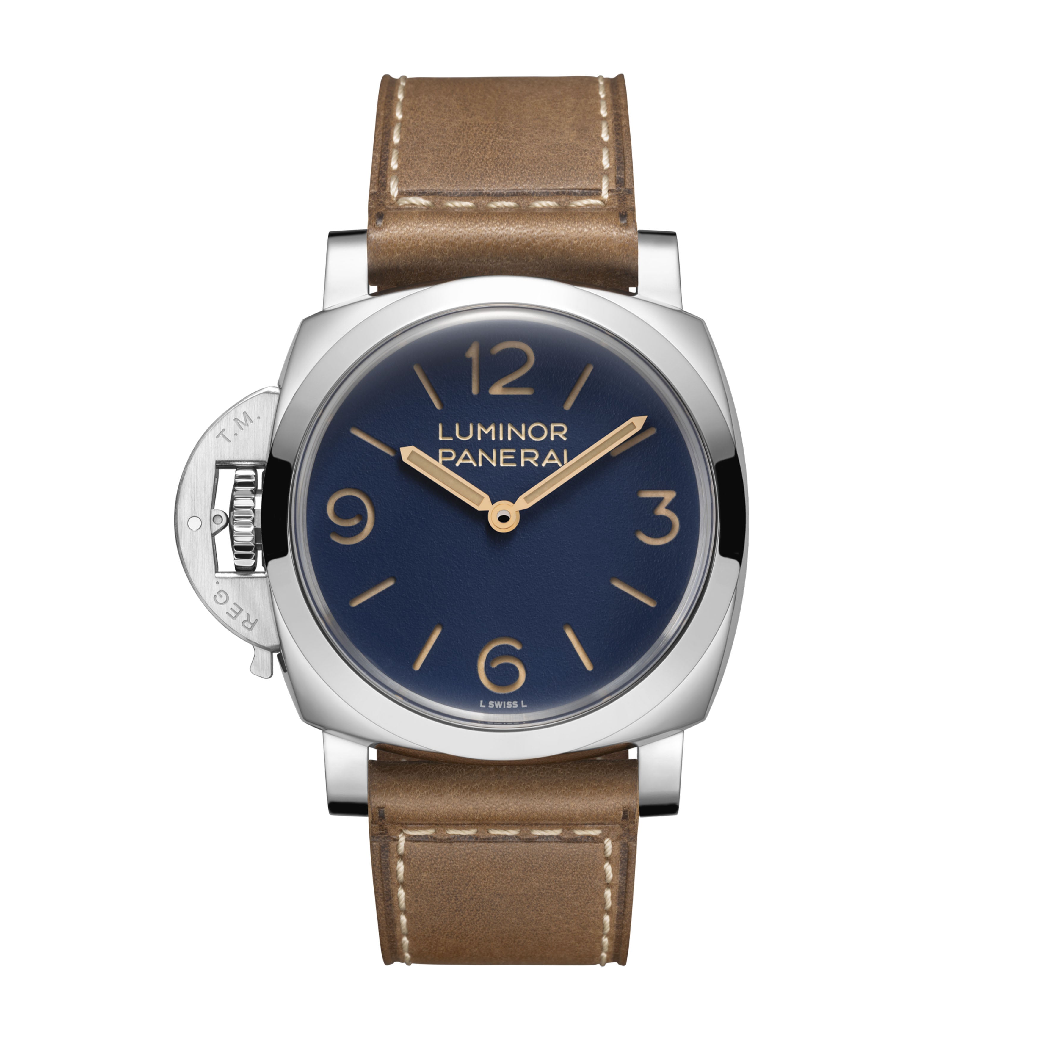 Panerai Luminor Destro Watch, 44mm Blue Dial, PAM01732