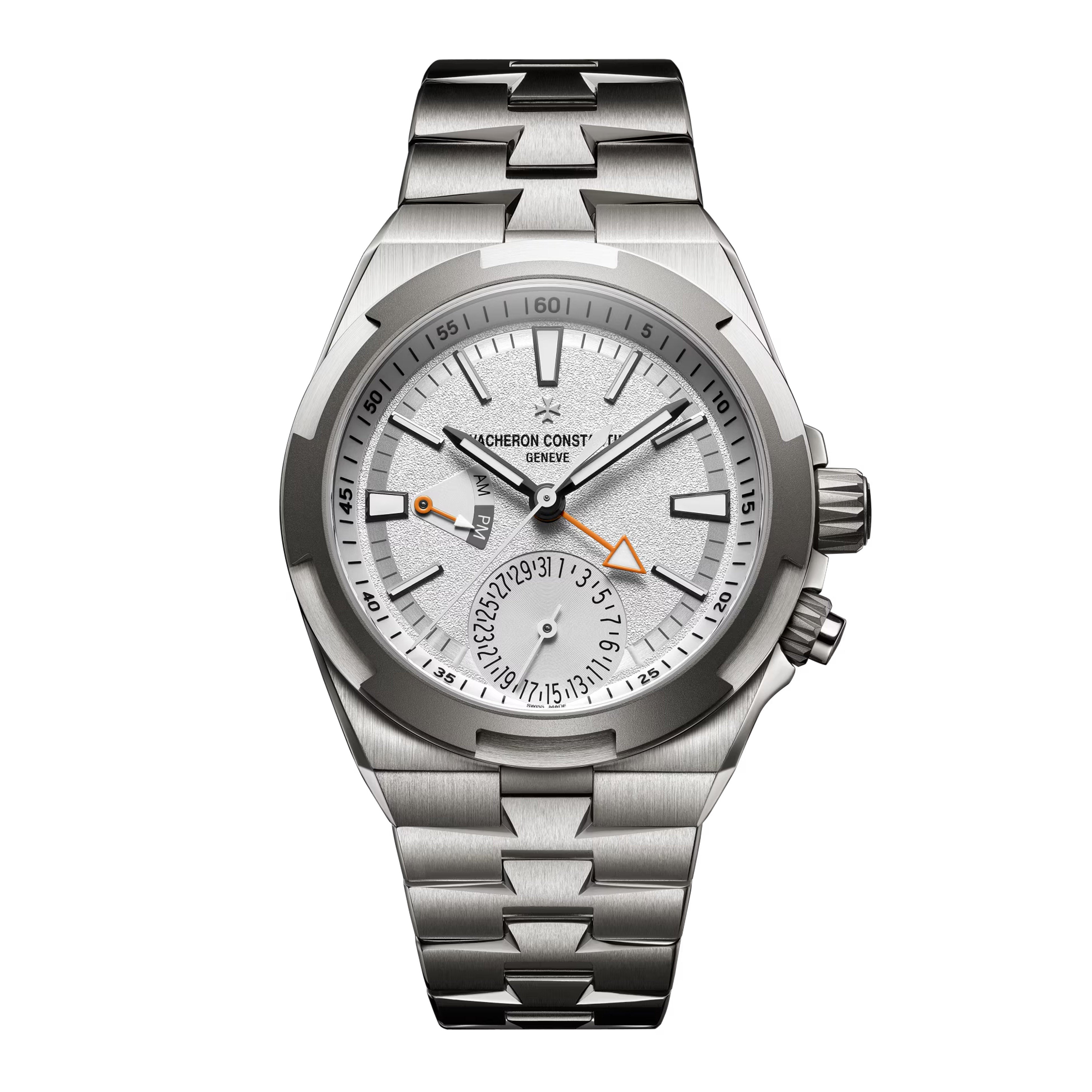Vacheron Constantin Overseas Dual Time Cardinal Points Watch, 41mm Silver Dial, 7930V/210T-H073
