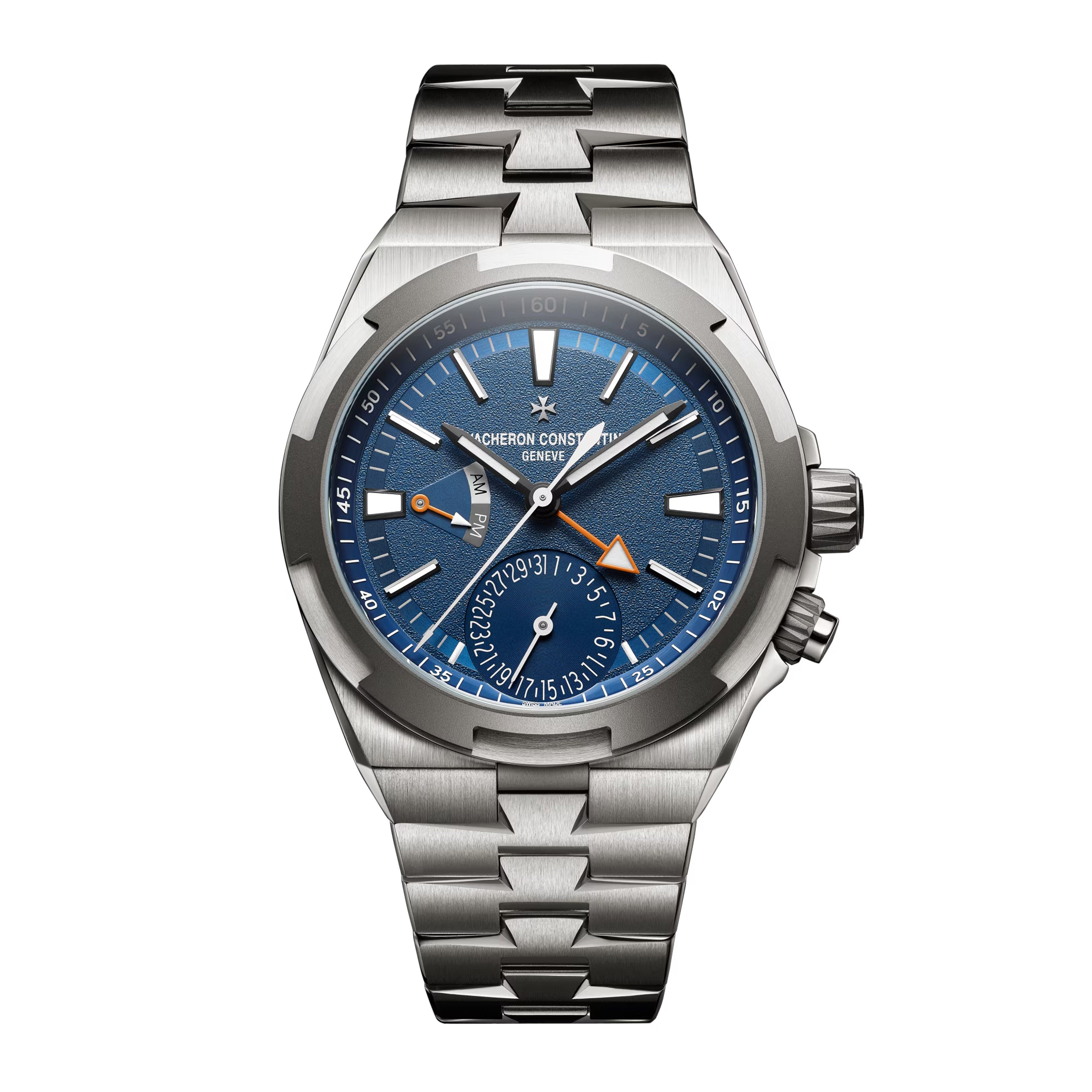 Vacheron Constantin Overseas Dual Time Cardinal Points Watch, 41mm Blue Dial, 7930V/210T-H074