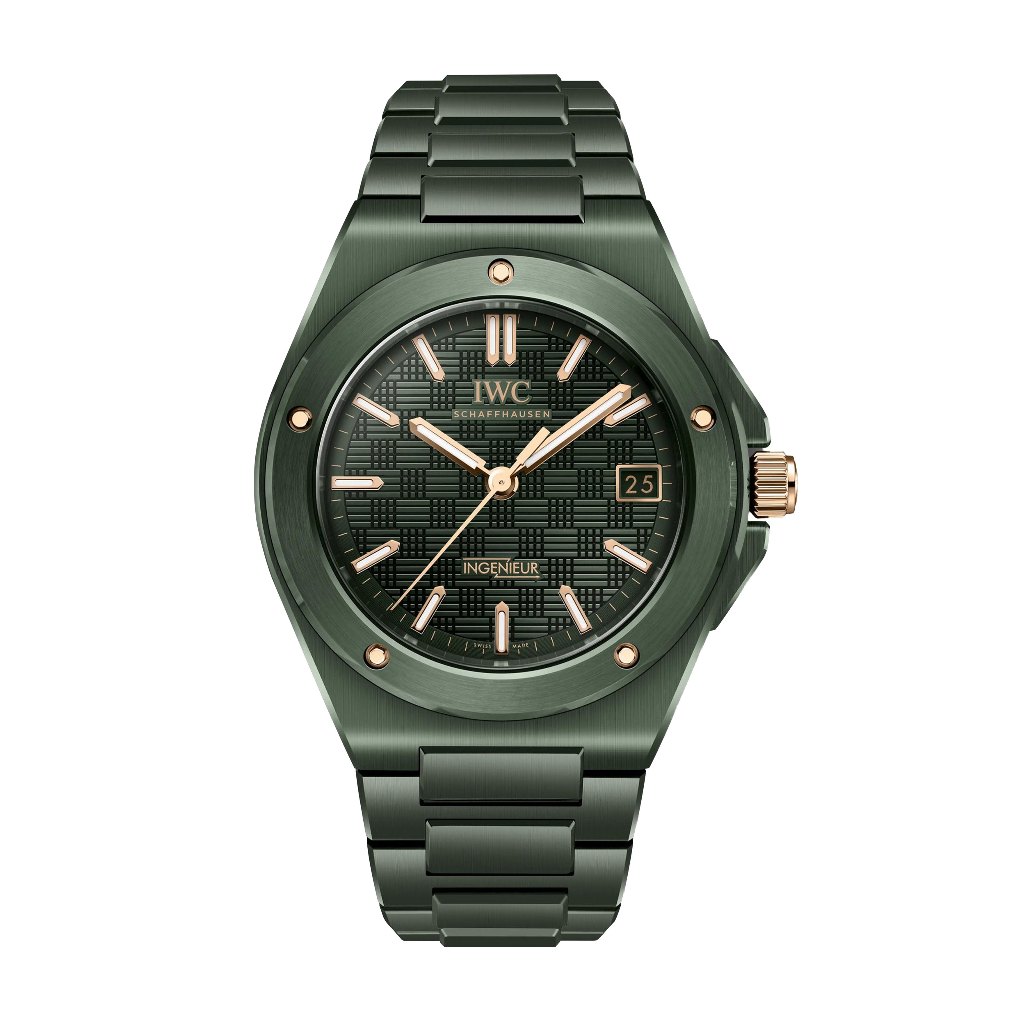 IWC Ingenieur Automatic 42 Watch, 42mm Green Dial, IW338902
