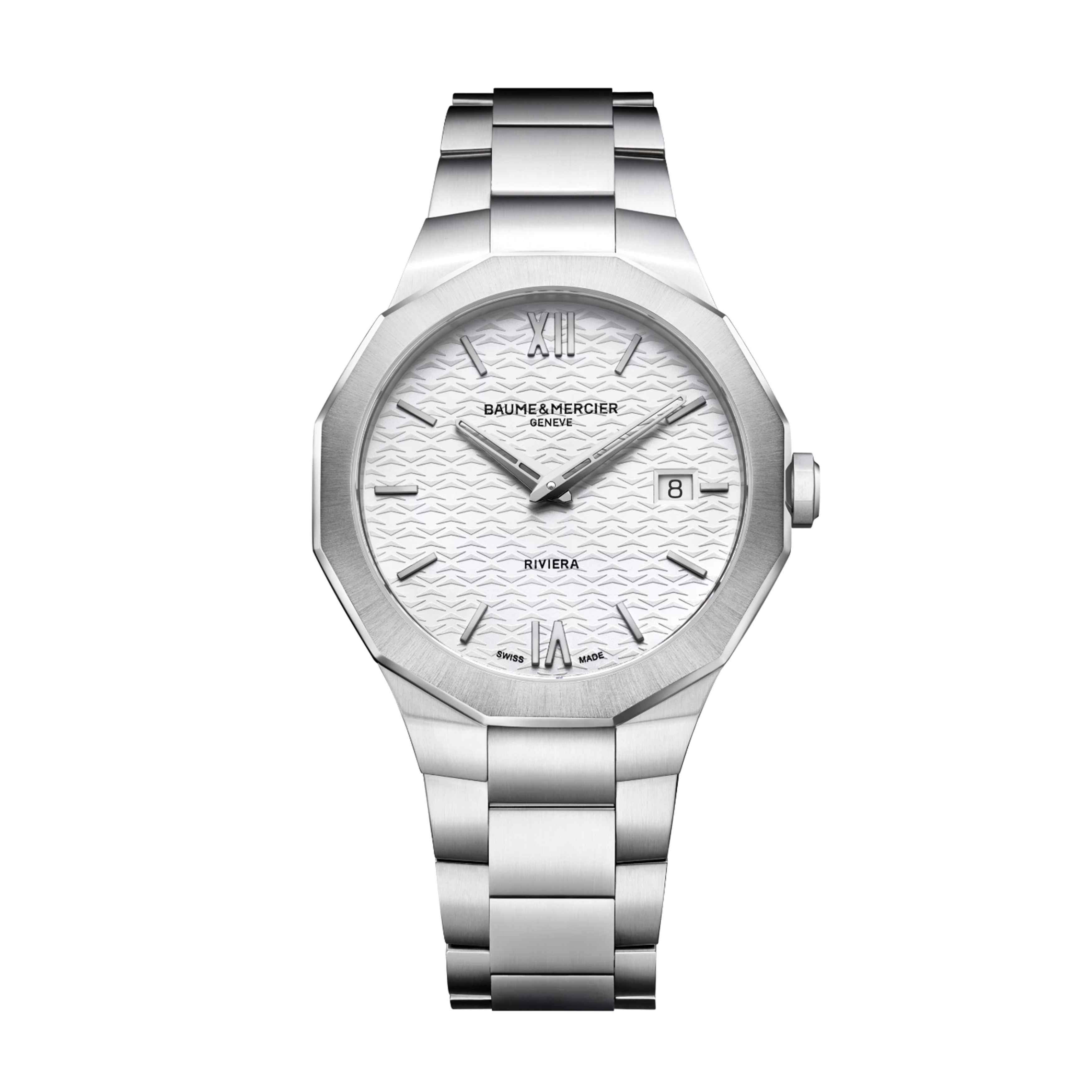 Baume & Mercier Riviera Watch, 39mm White Dial, 10845