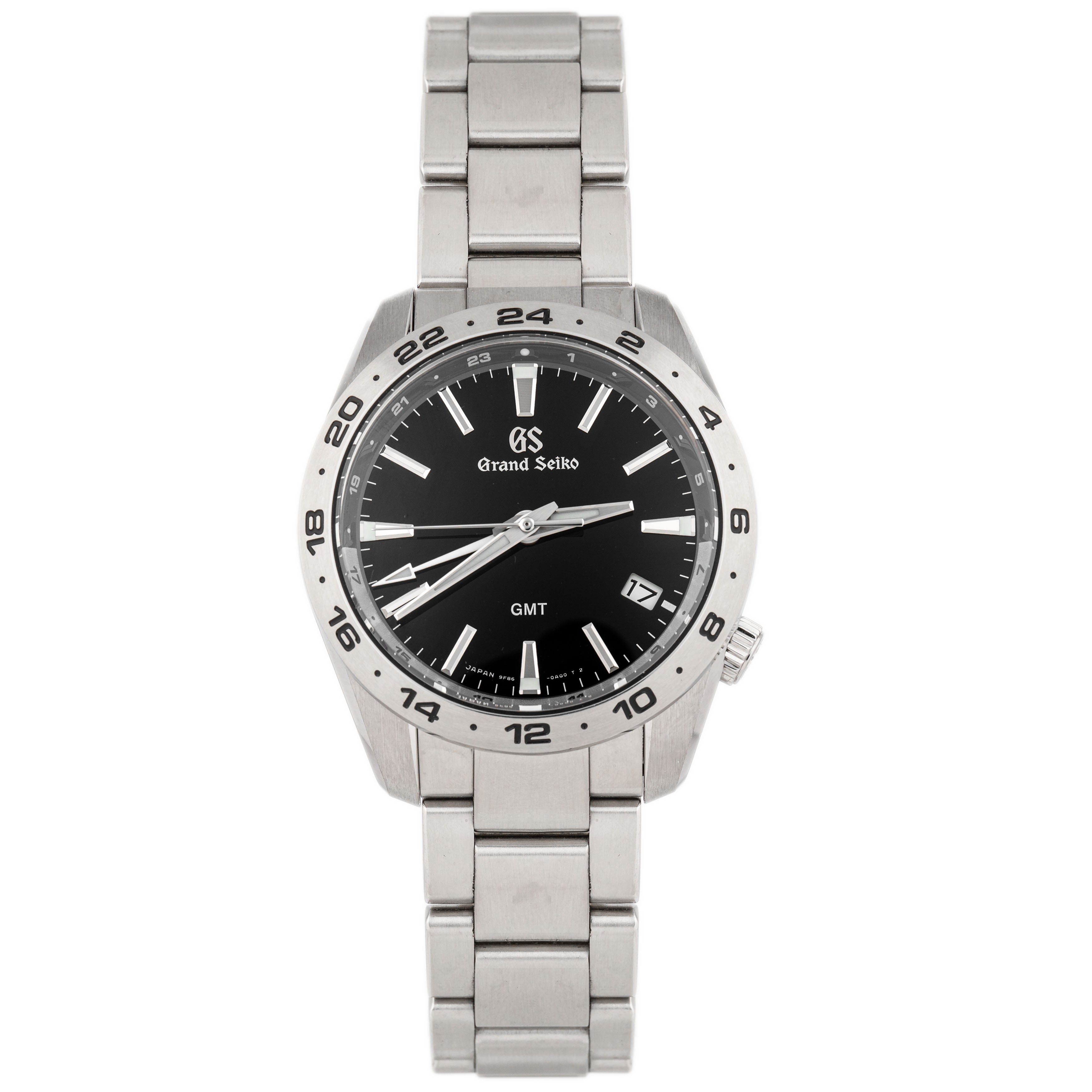 Grand Seiko Sport Collection Stainless Steel Black Dial 39mm SBGN027 Full Set