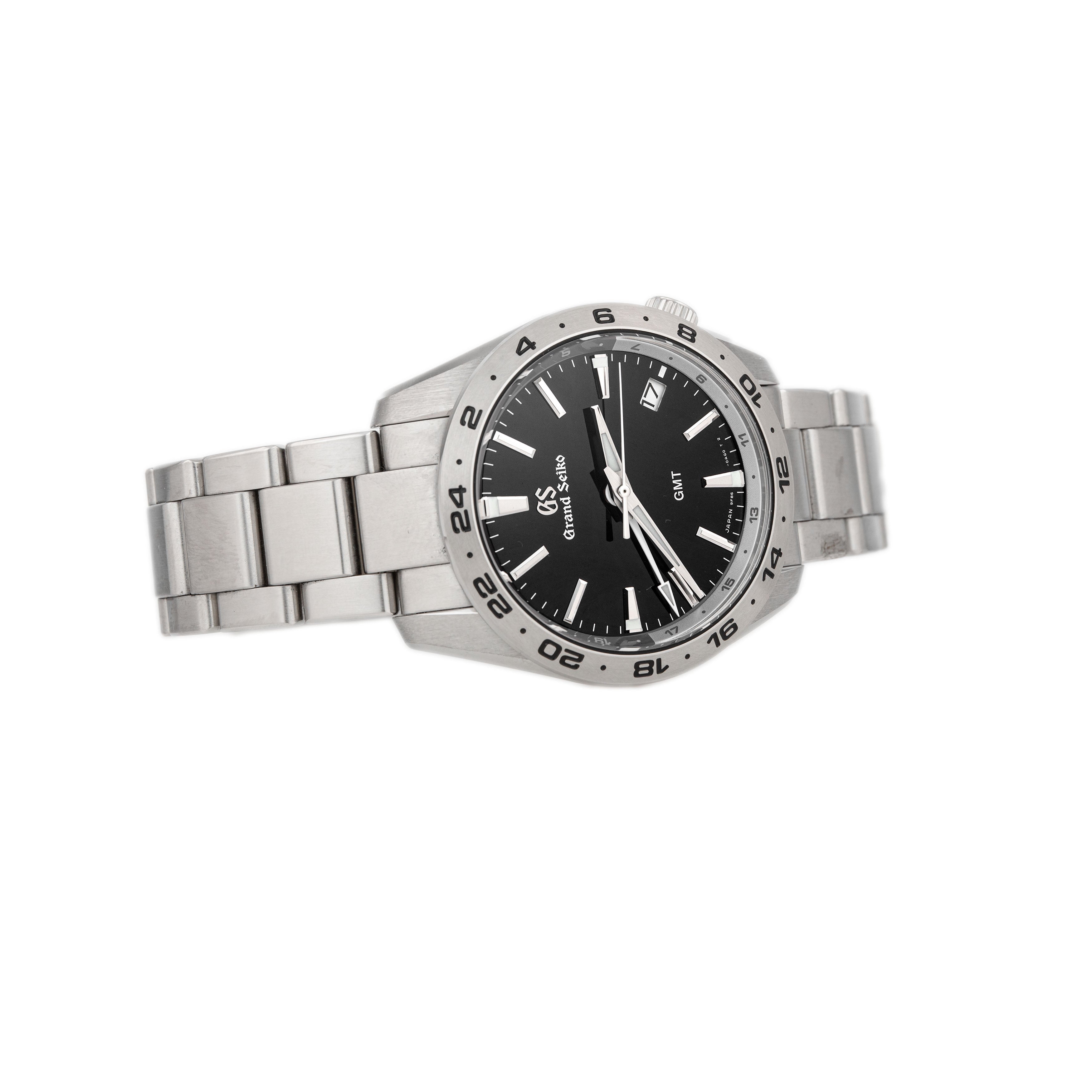 Grand Seiko Sport Collection Stainless Steel Black Dial 39mm SBGN027 Full Set