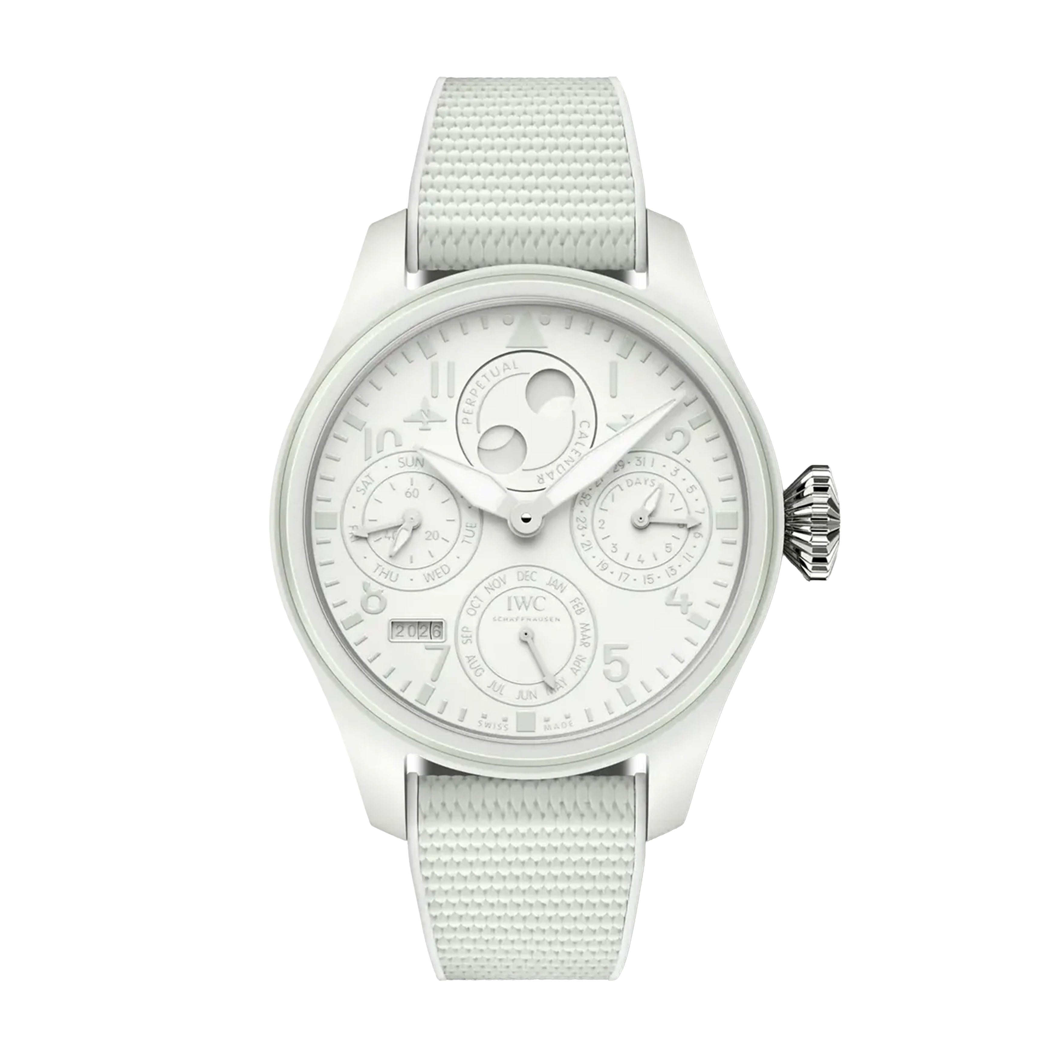 IWC Big Pilot's Watch Perpetual Calendar Ceralume Watch, 46.5mm White Dial, IW505801