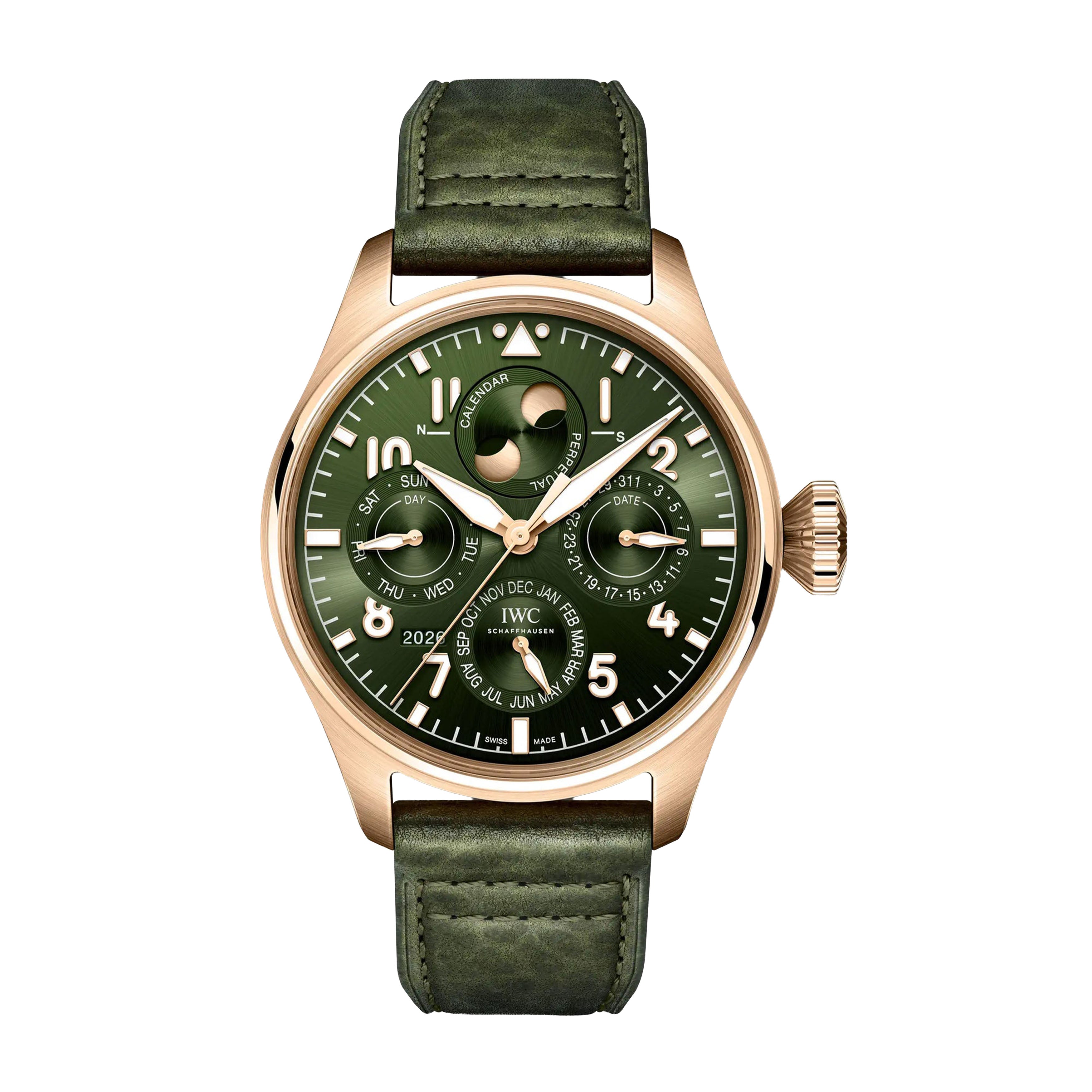 IWC Big Pilot's Watch Perpetual Calendar ProSet Watch, 42mm Green Dial, IW329602