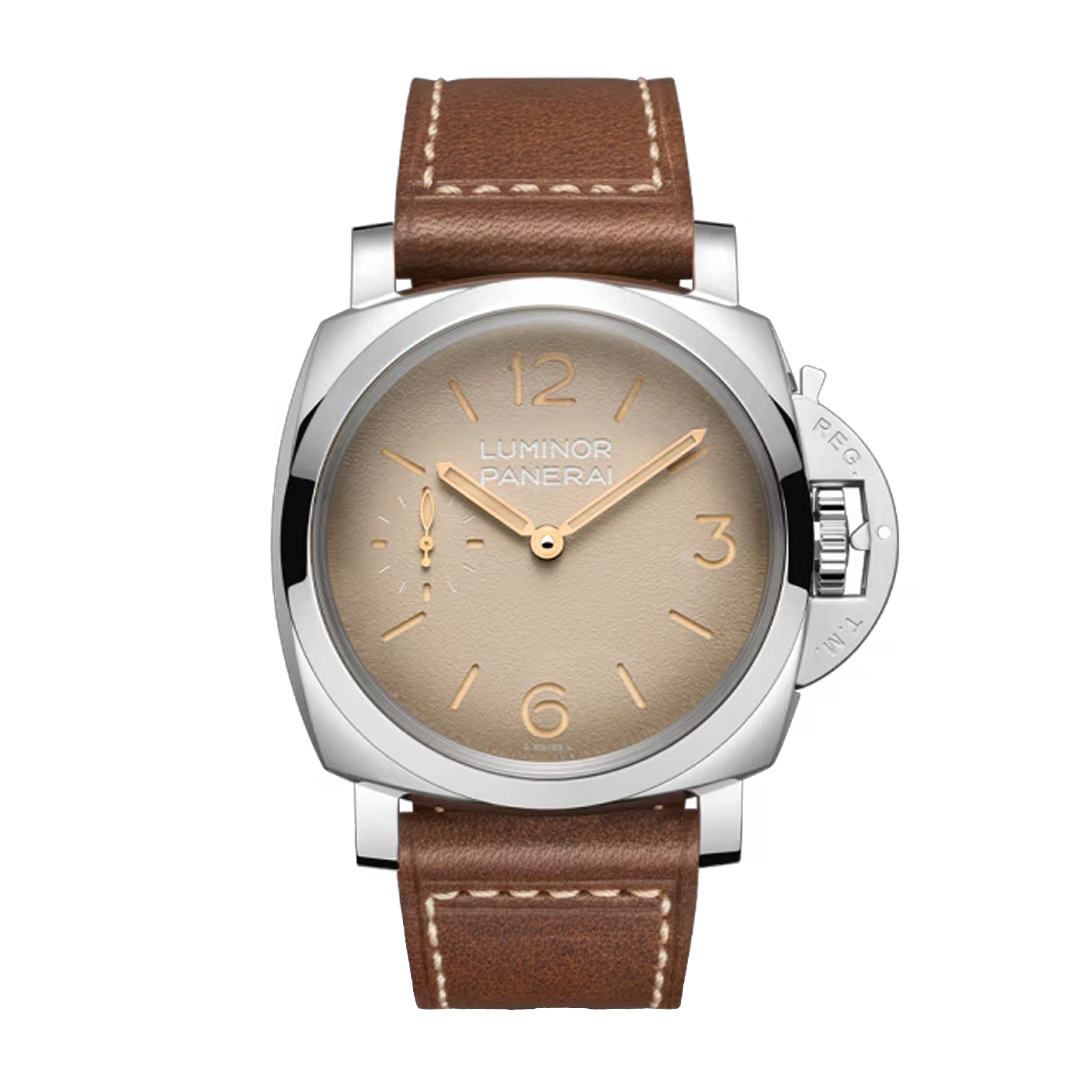 Panerai Luminor Watch, 47mm Tan Dial, PAM01735