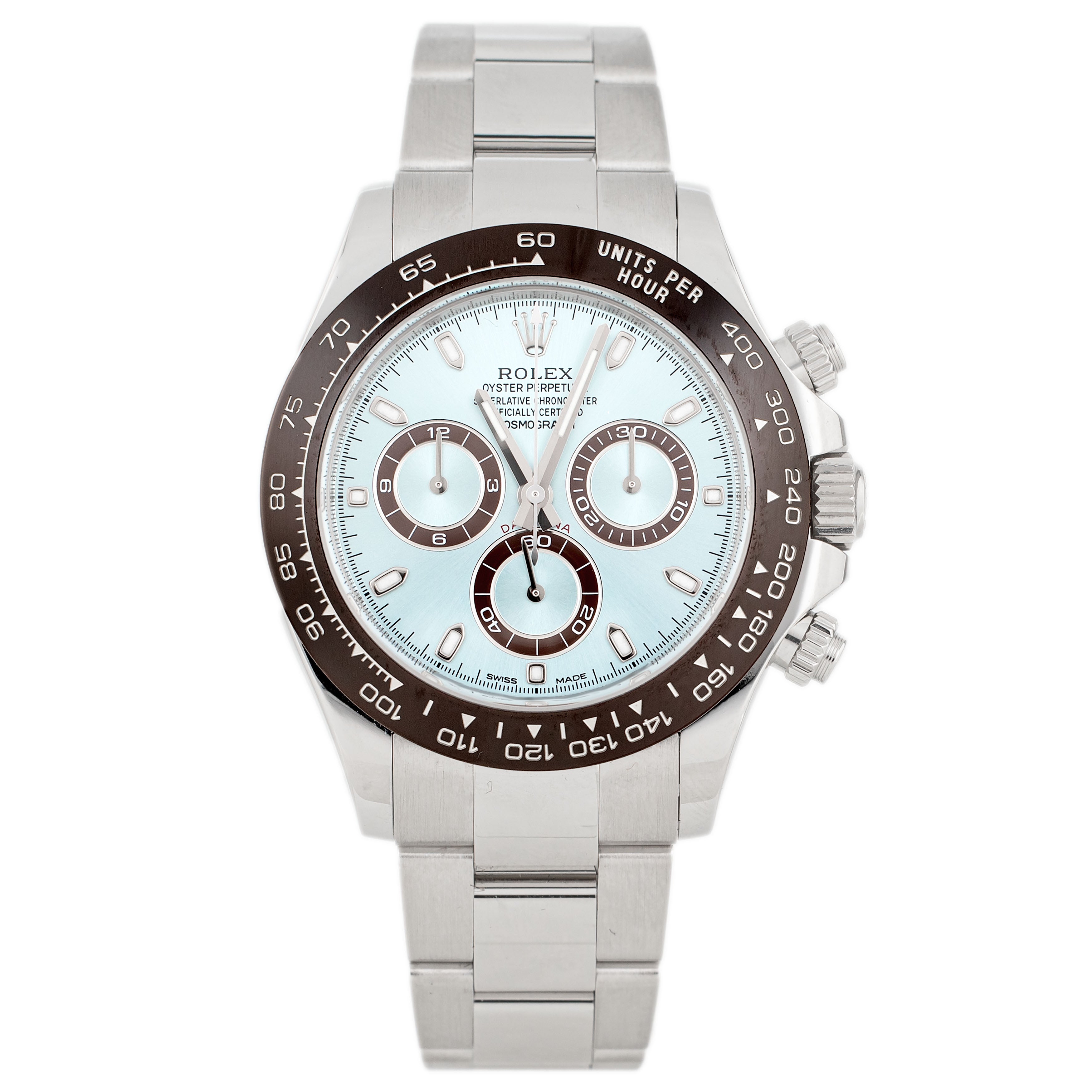 Rolex Cosmograph Daytona Platinum Ice Blue Dial 40mm 116506 Full Set