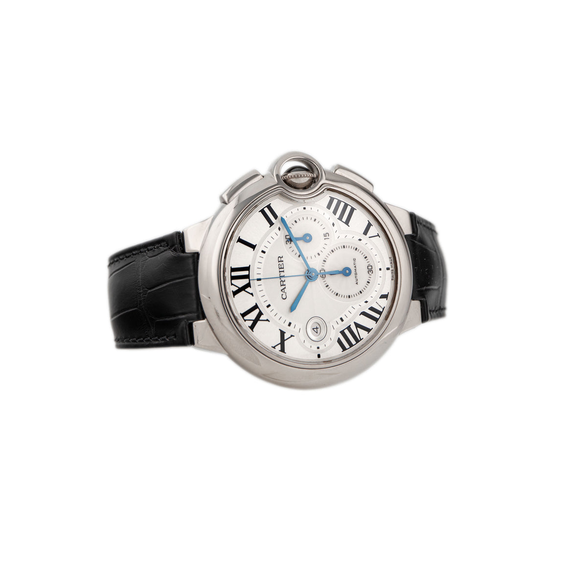Cartier Ballon Bleu Chronograph Stainless Steel Silver Dial 44mm W6920002