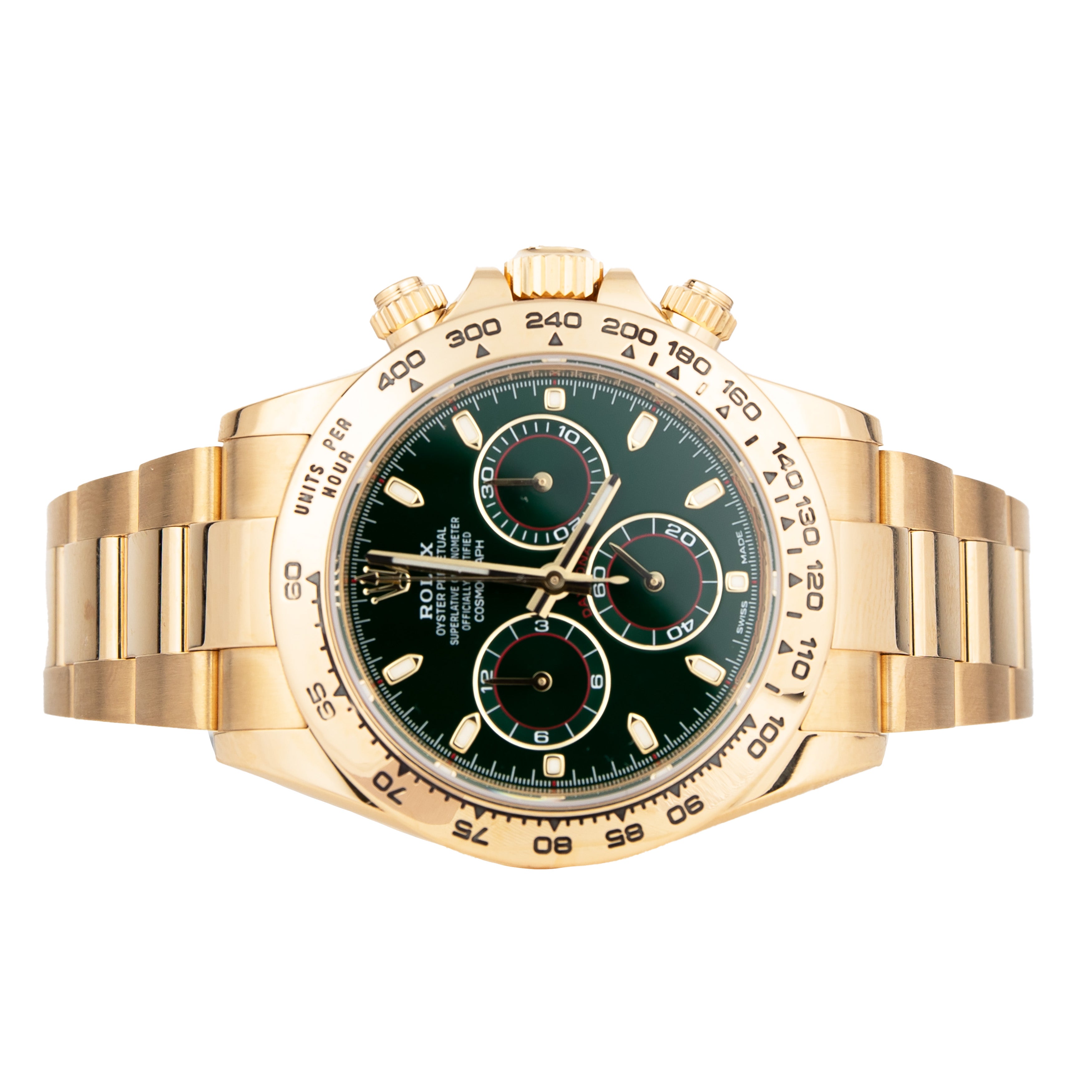 Rolex Daytona Cosmograph John Mayer Yellow Gold Green Dial 40mm 116508