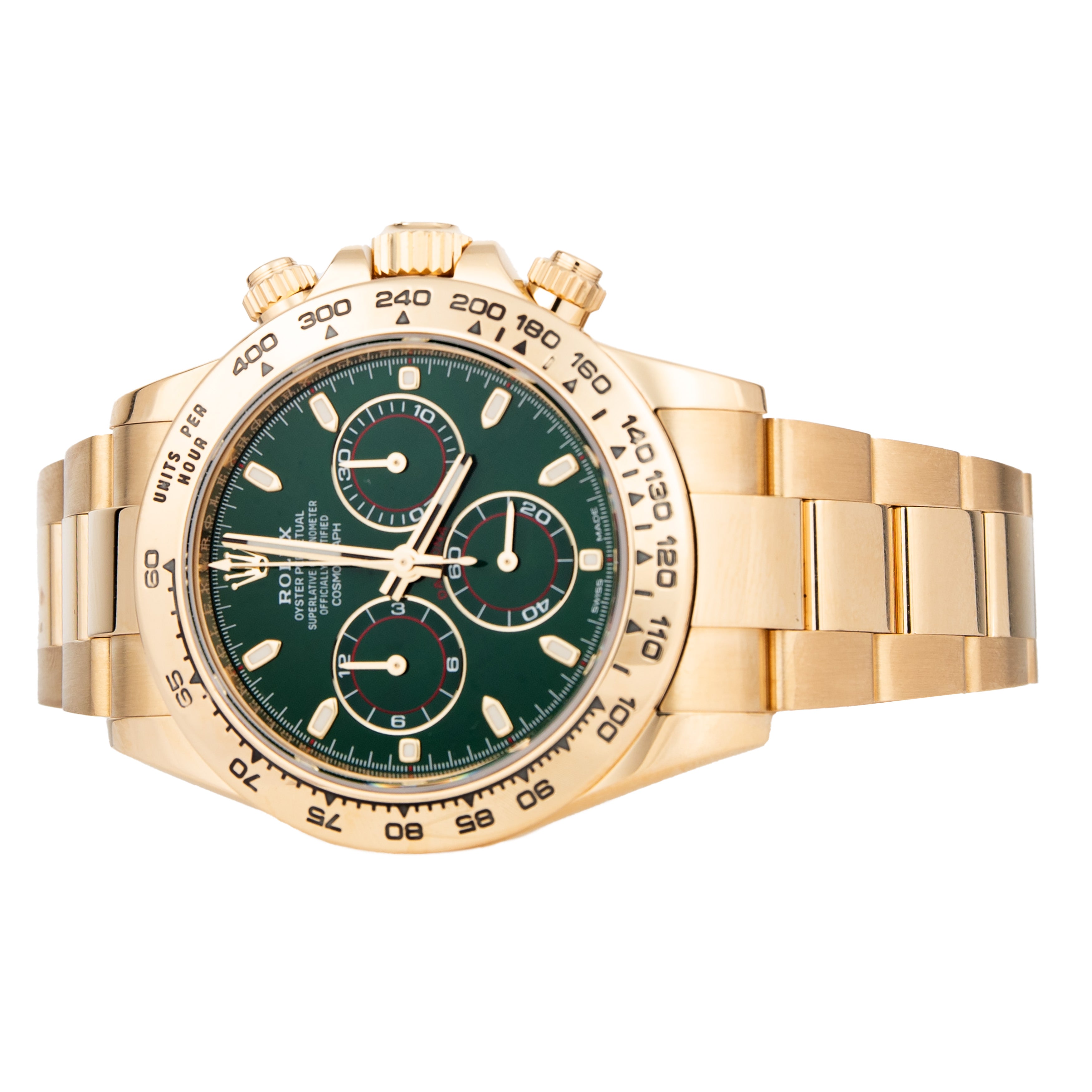 Rolex Daytona Cosmograph John Mayer Yellow Gold Green Dial 40mm 116508