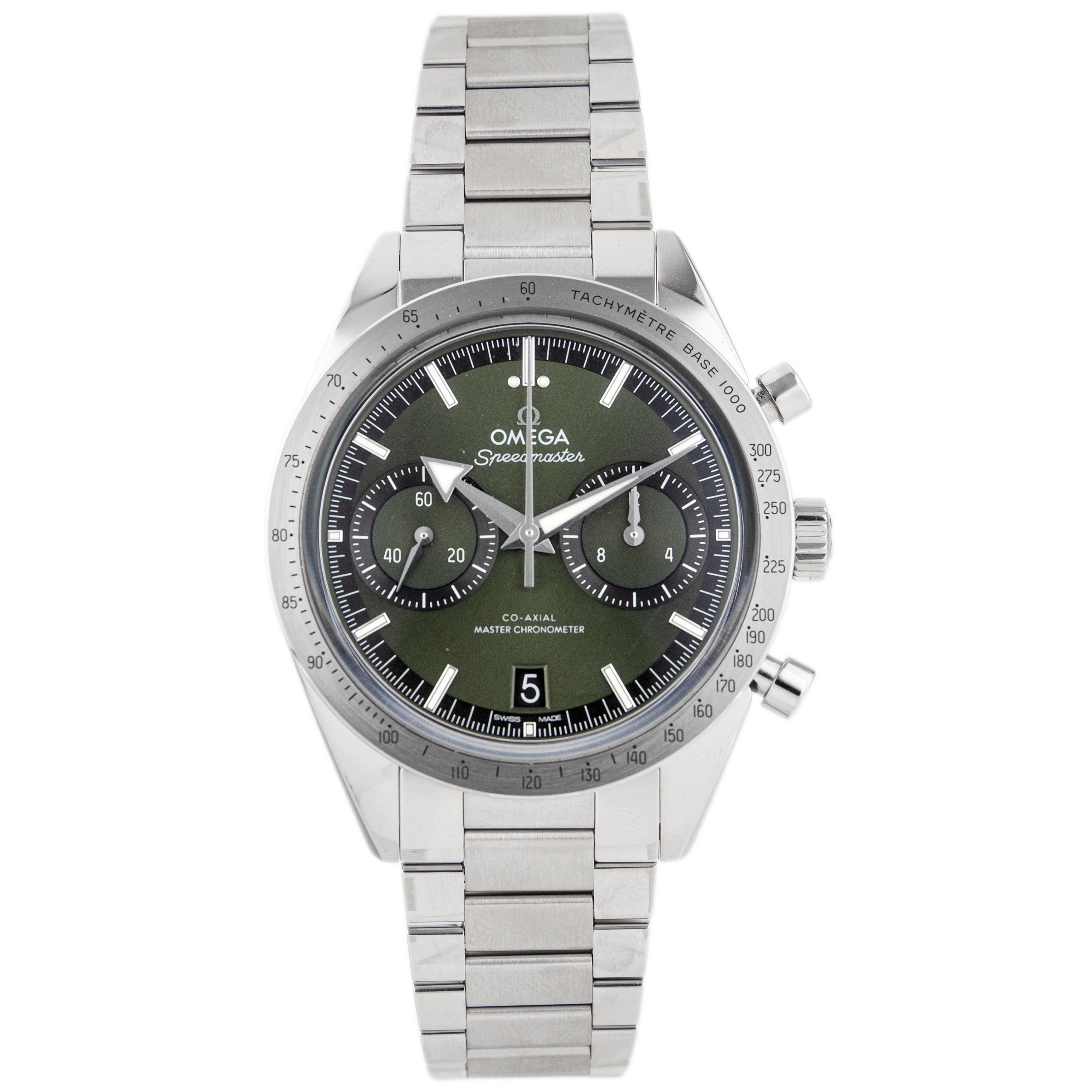 Omega Speedmaster 57 Stainless Steel Green Dial 40.5mm 332.10.41.51.10