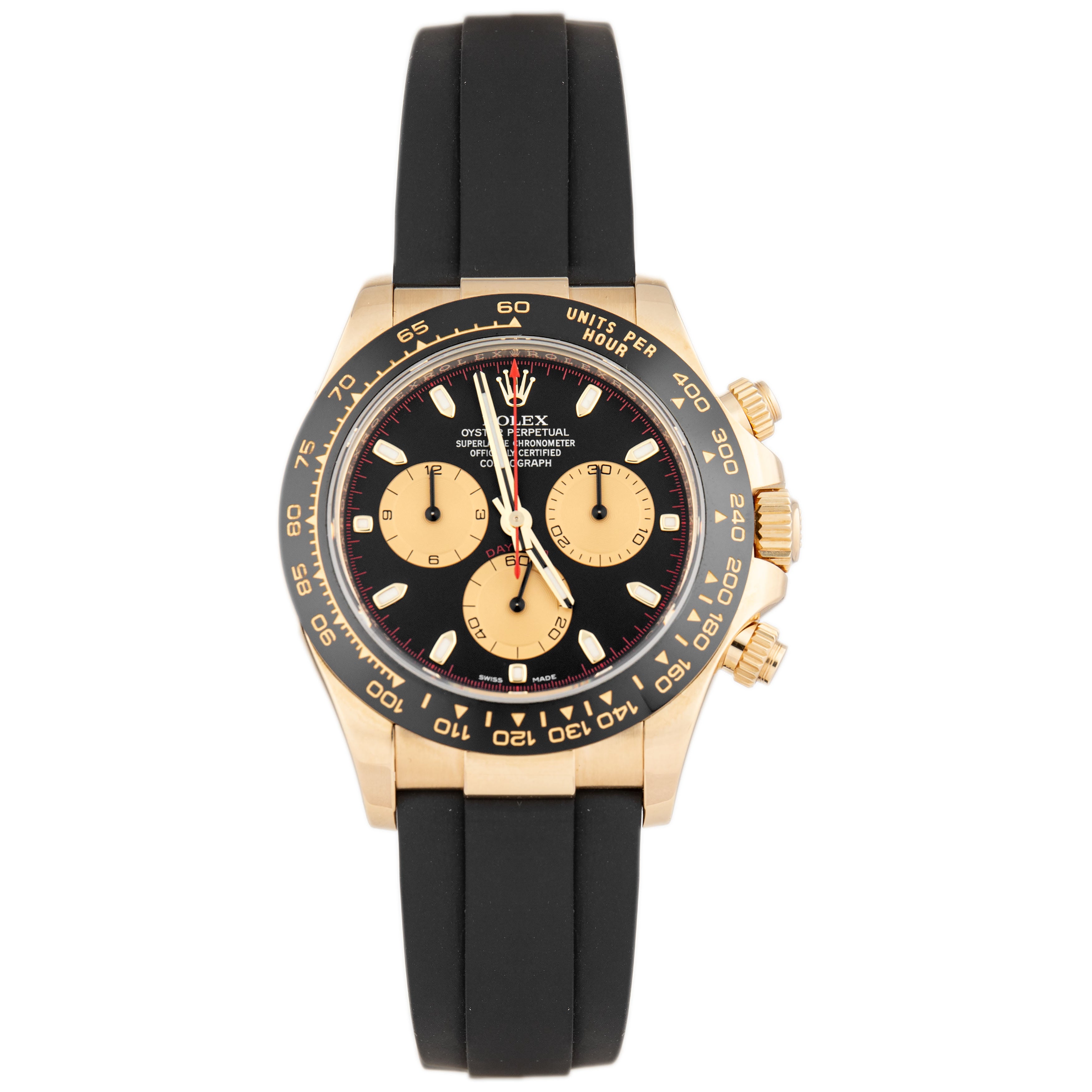 Rolex Daytona Paul Newman Yellow Gold Black Dial 40mm 116518LN Full Set