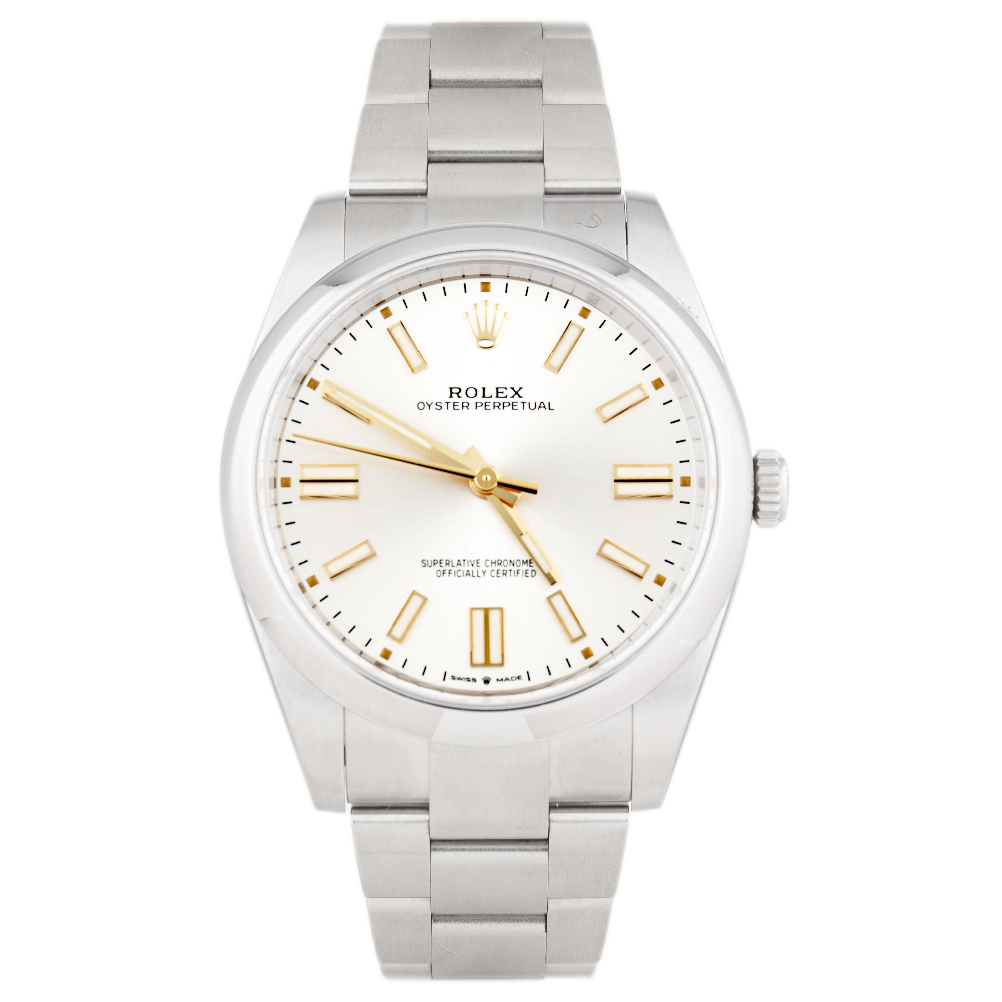 Rolex Oyster Perpetual 41 Stainless Steel Silver Dial 41mm 124300 Full Set