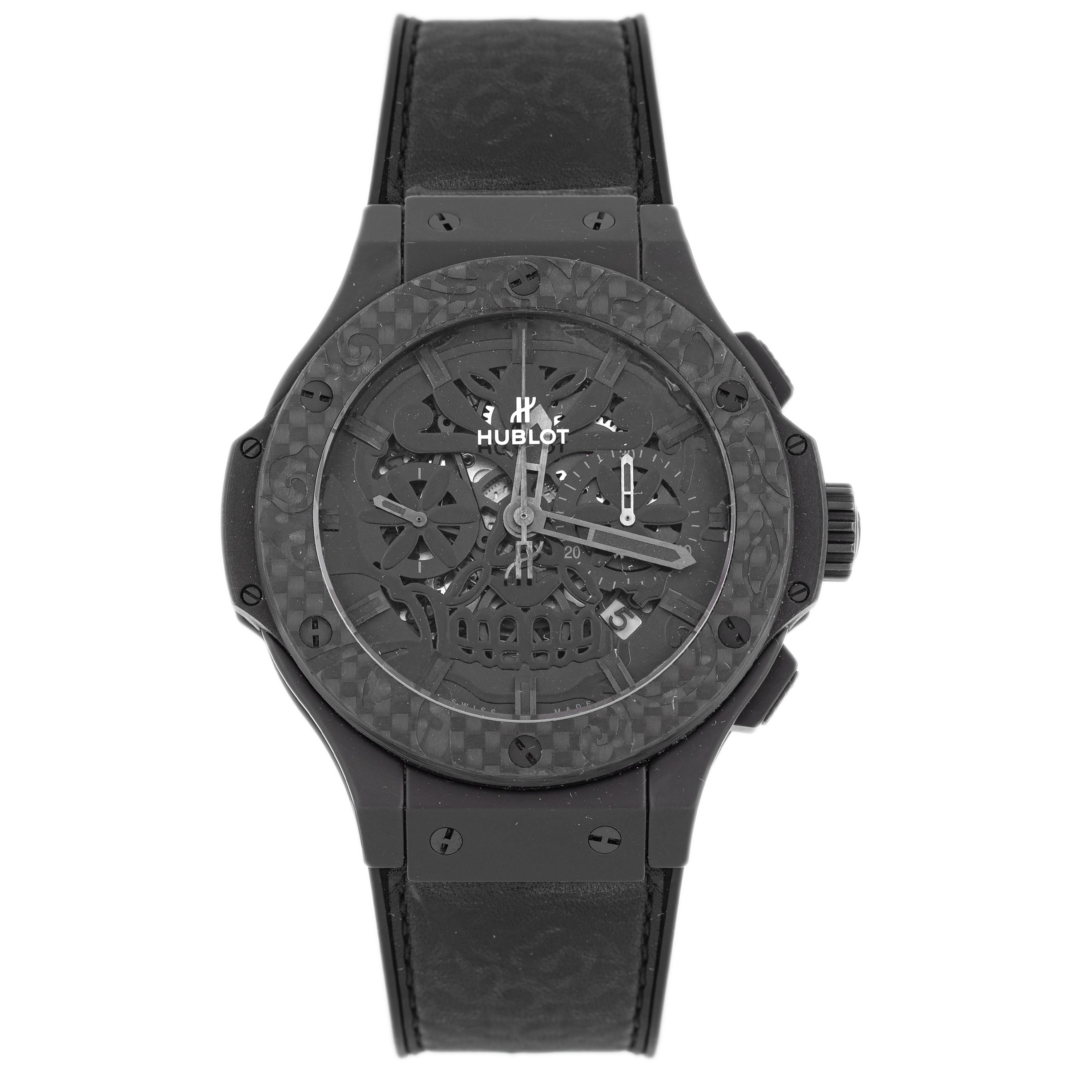 Hublot Big Bang Aero Bang Sugar Skull Ceramic Black Dial 44mm 311.CQ.1110.VR.FDK15 Full Set