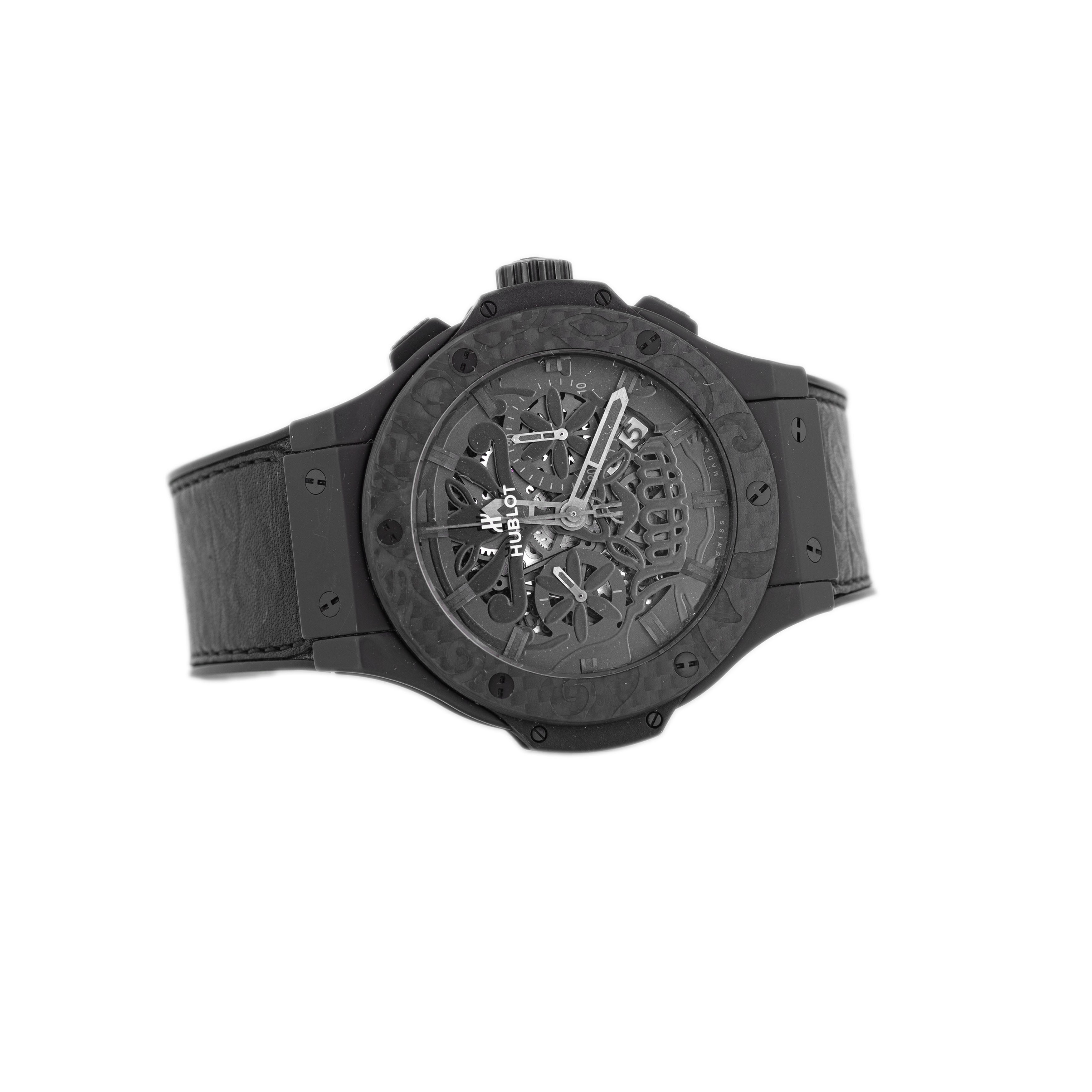 Hublot Big Bang Aero Bang Sugar Skull Ceramic Black Dial 44mm 311.CQ.1110.VR.FDK15 Full Set