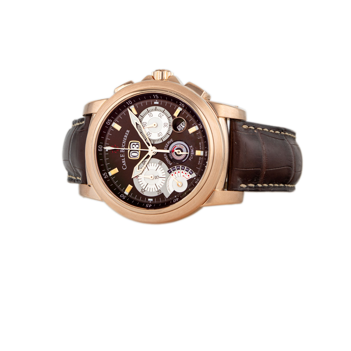Carl F. Bucherer Patravi Annual Calendar Rose Gold Brown Dial 44mm 10623.03