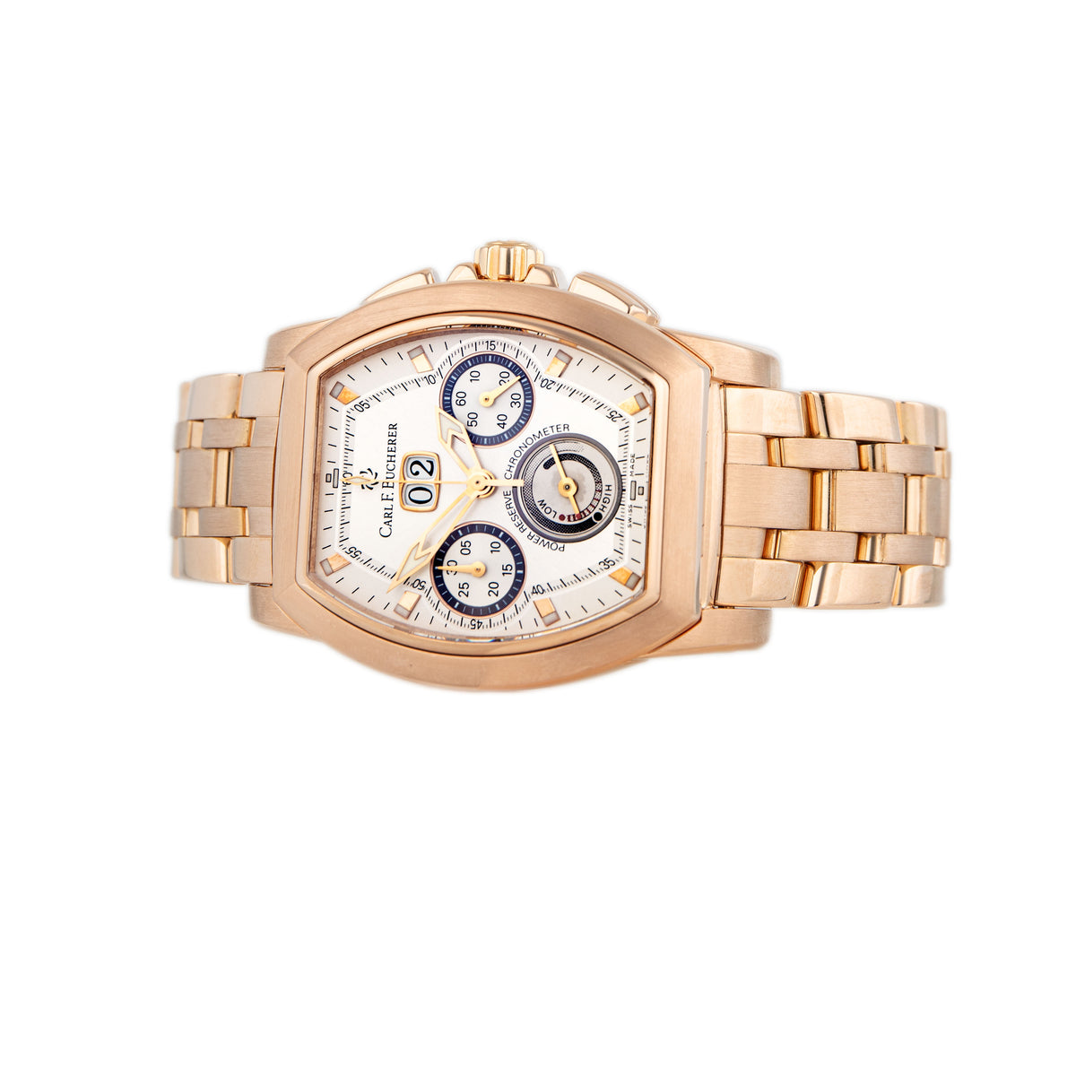 Carl F. Bucherer Patravi T-Graph Rose Gold Silver Dial 43mm 10615.03