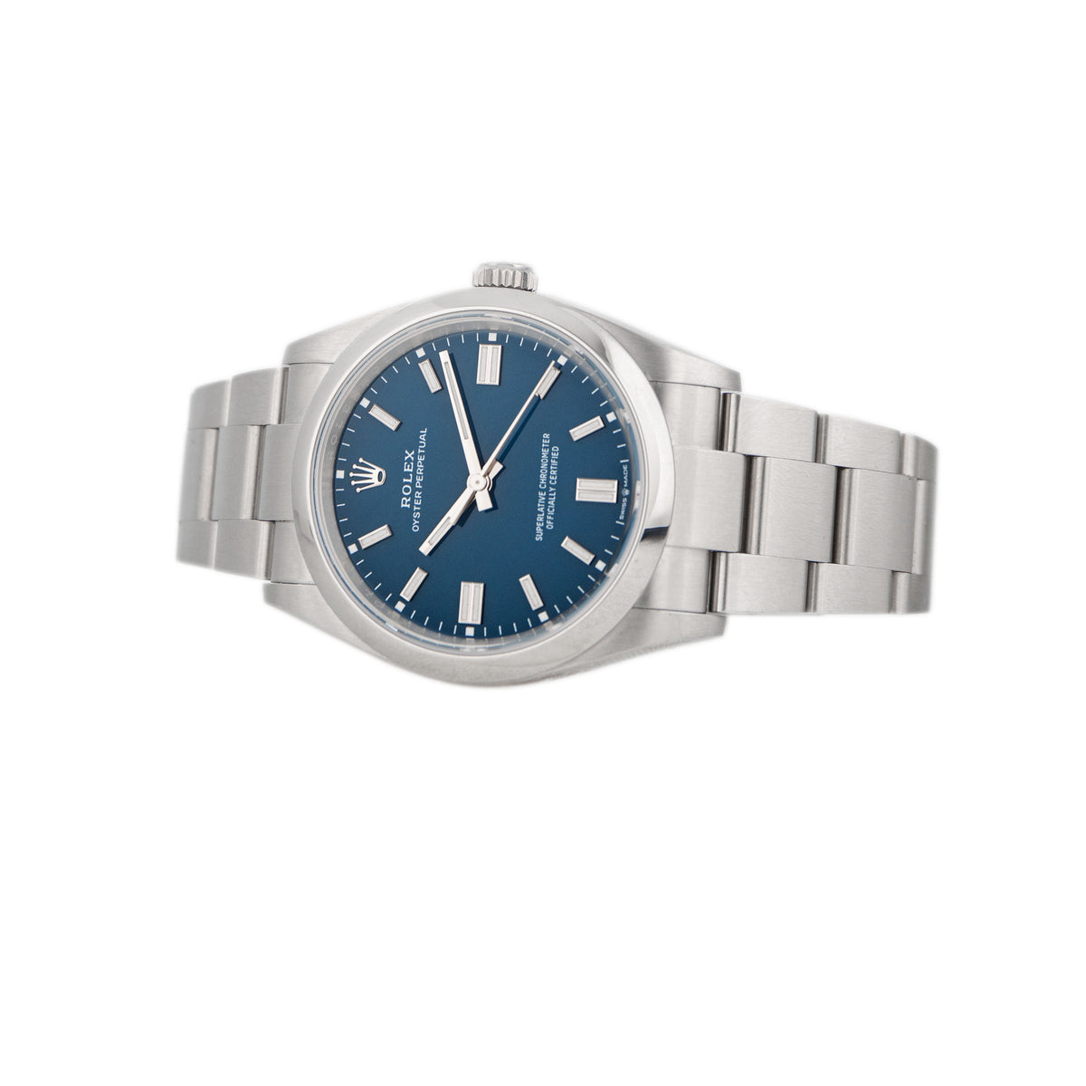 Rolex Oyster Perpetual 36 Stainless Steel Blue Dial 36mm 126000 Full Set