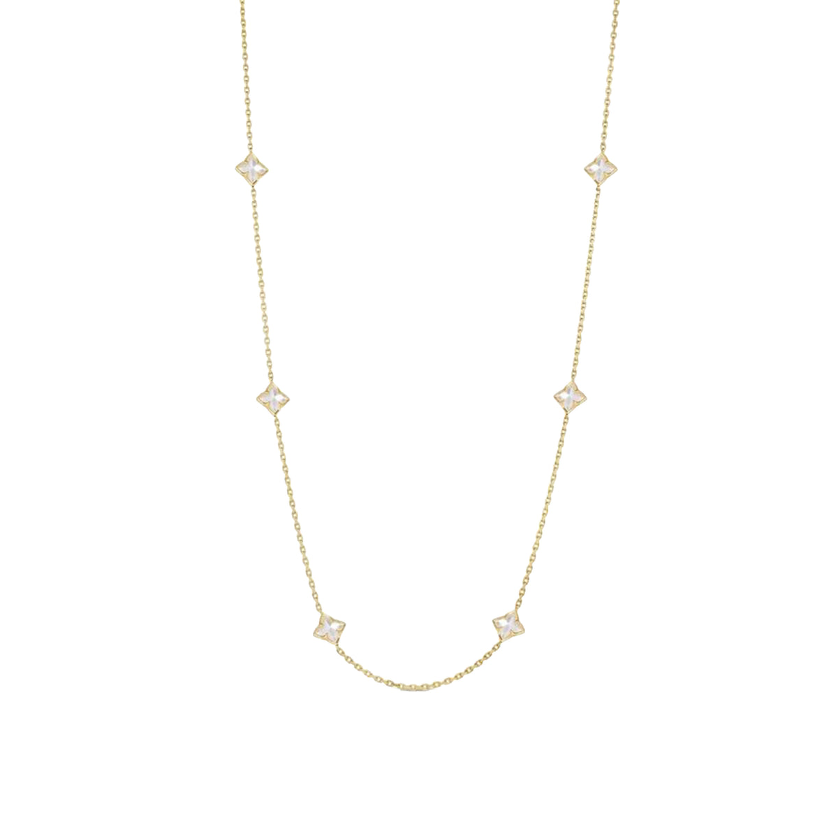 Roberto Coin 18k Yellow Gold Venetian Princess Carnival Mother of Pearl 36in Station Necklace