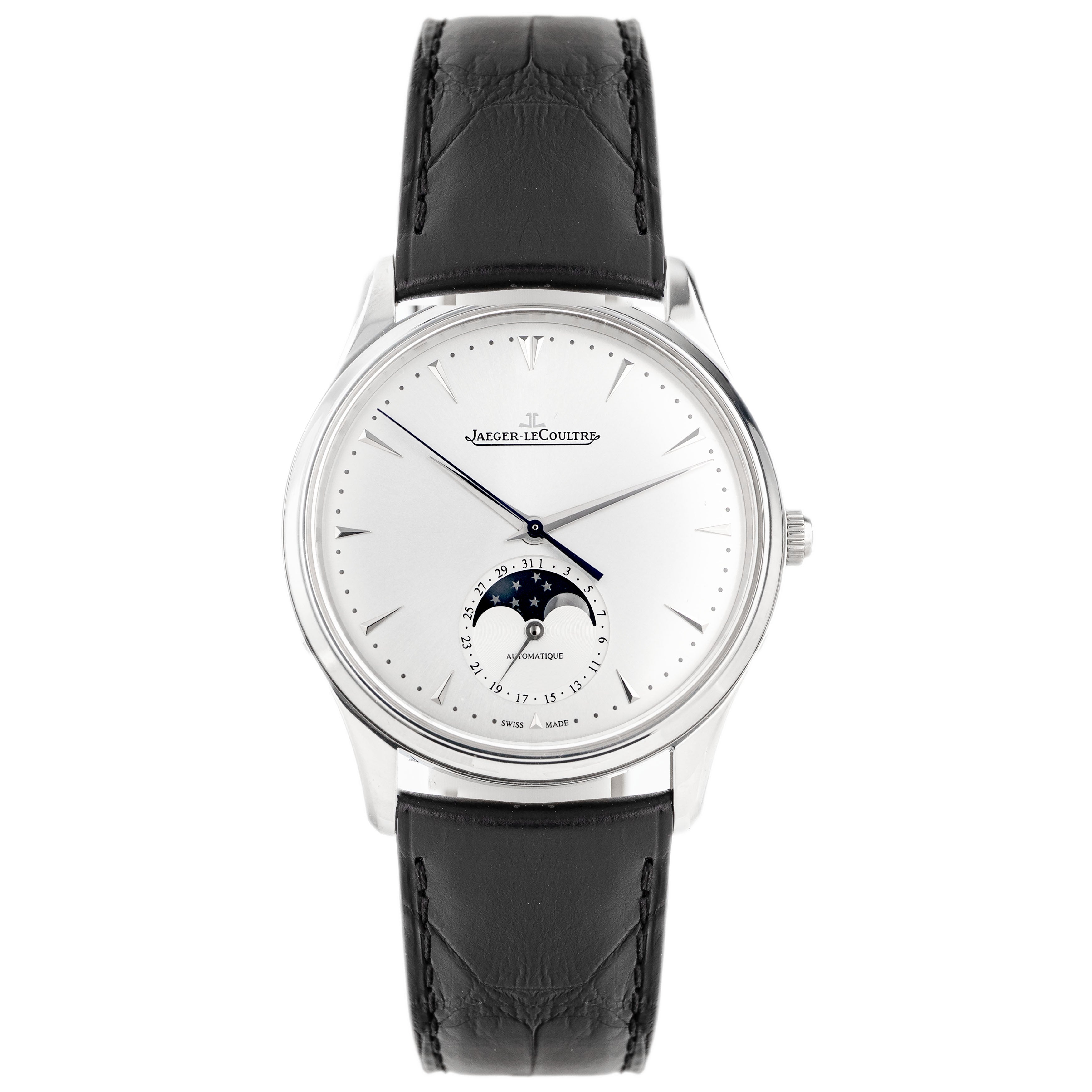 Jaeger-LeCoultre Master Ultra Thin Moon Stainless Steel Silver Dial 39mm Q1368430 Full Set