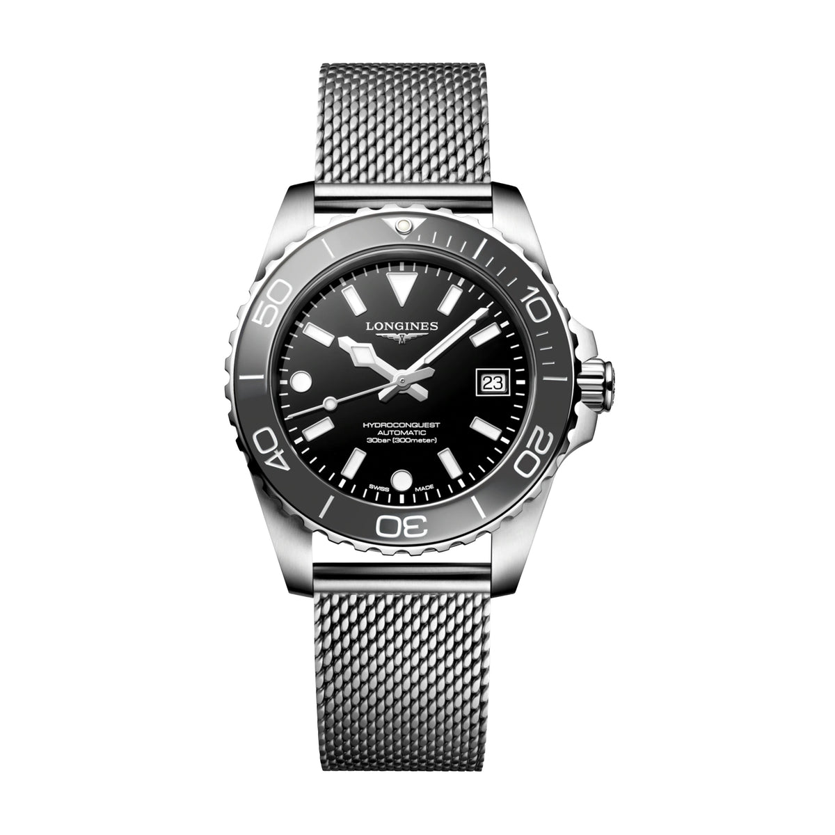 Longines Hydroconquest Automatic Watch, 39mm Black Dial, L3.779.4.70.6