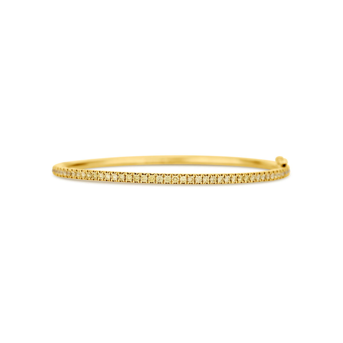 18k Yellow Gold Yellow Diamond Bangle