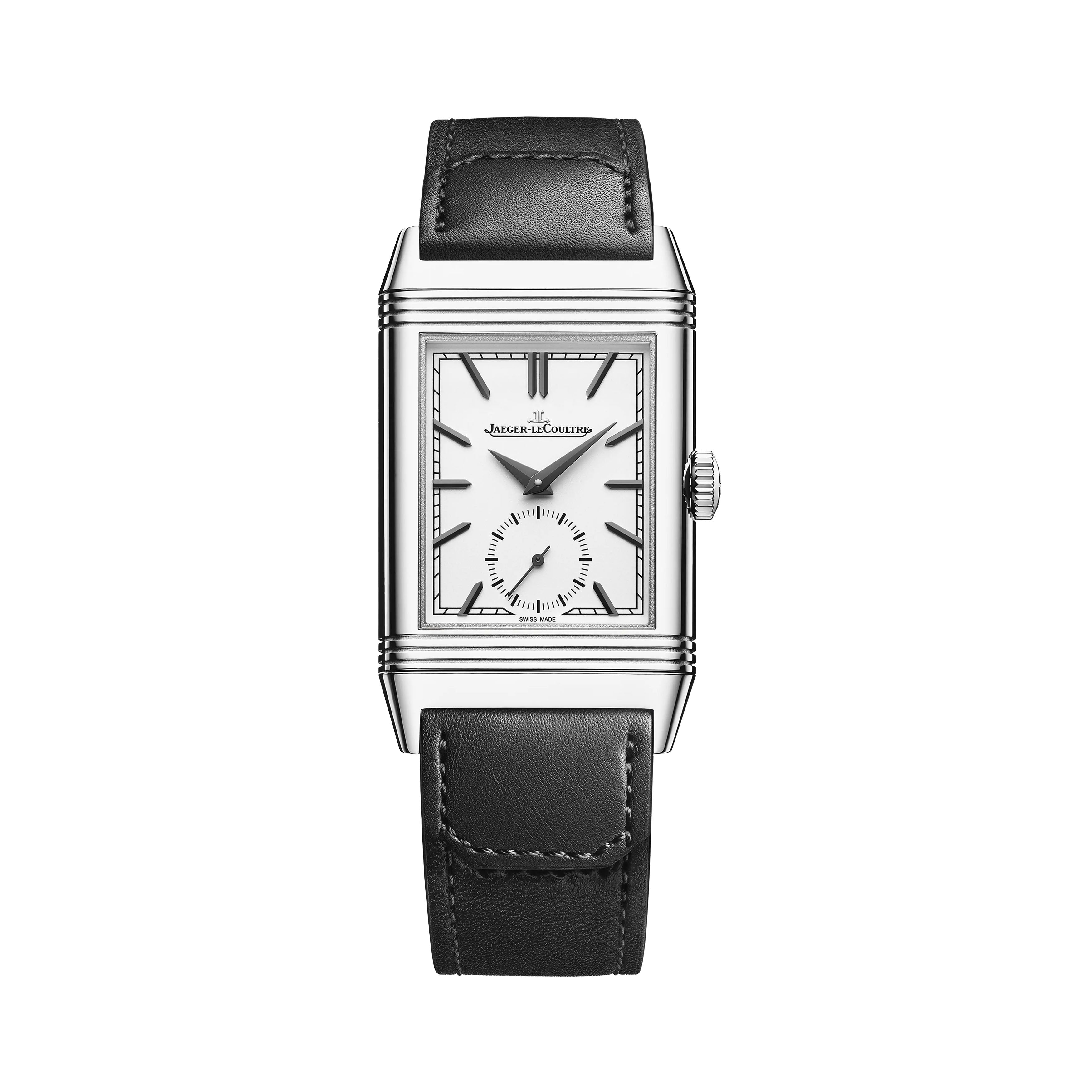 Jaeger-LeCoultre Reverso Tribute Monoface Small Seconds Watch, 45.6x27.4mm Silver Dial, Q713843J