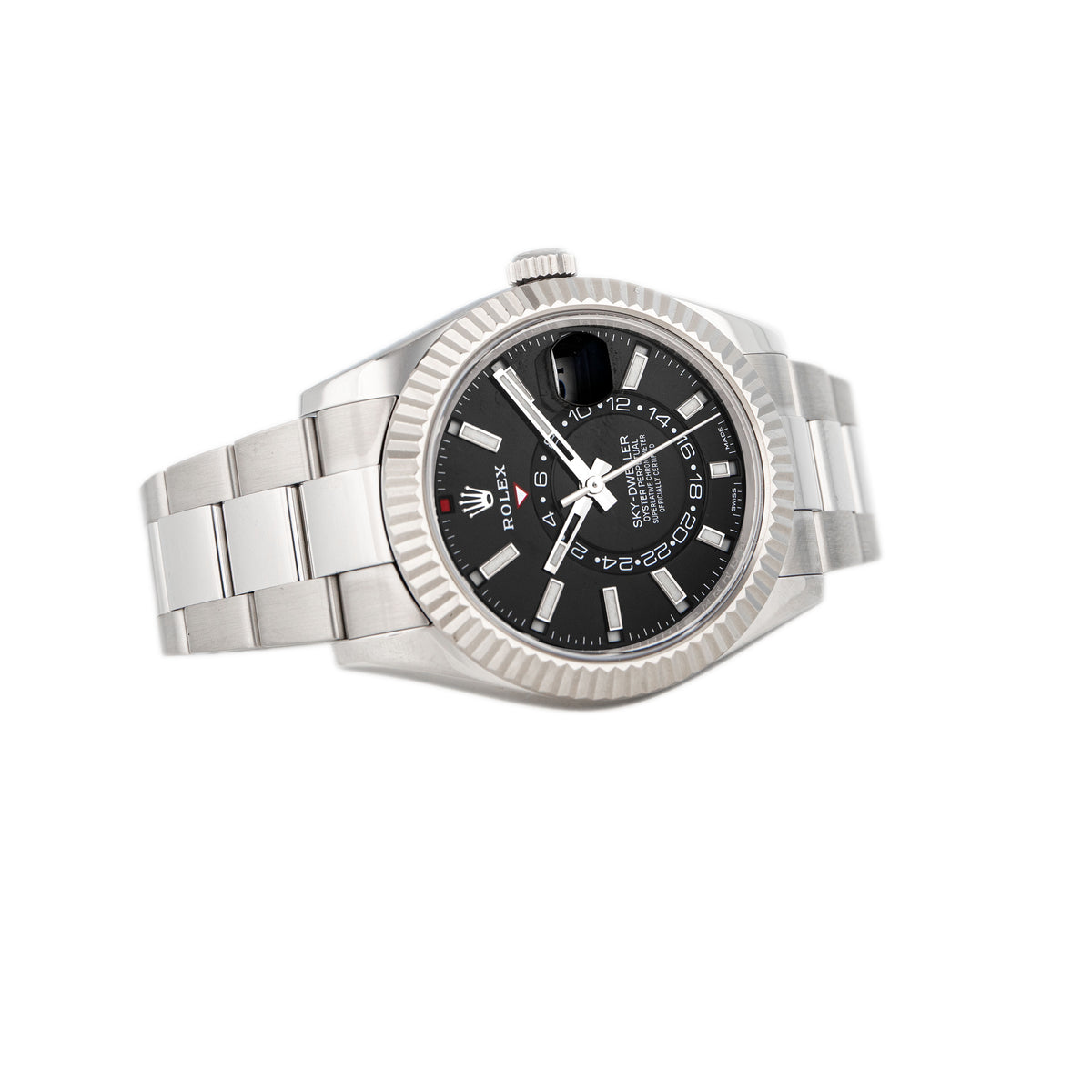 Rolex Sky Dweller Black Dial Stainless Steel Black Dial Oyster 42mm 326934 Full Set