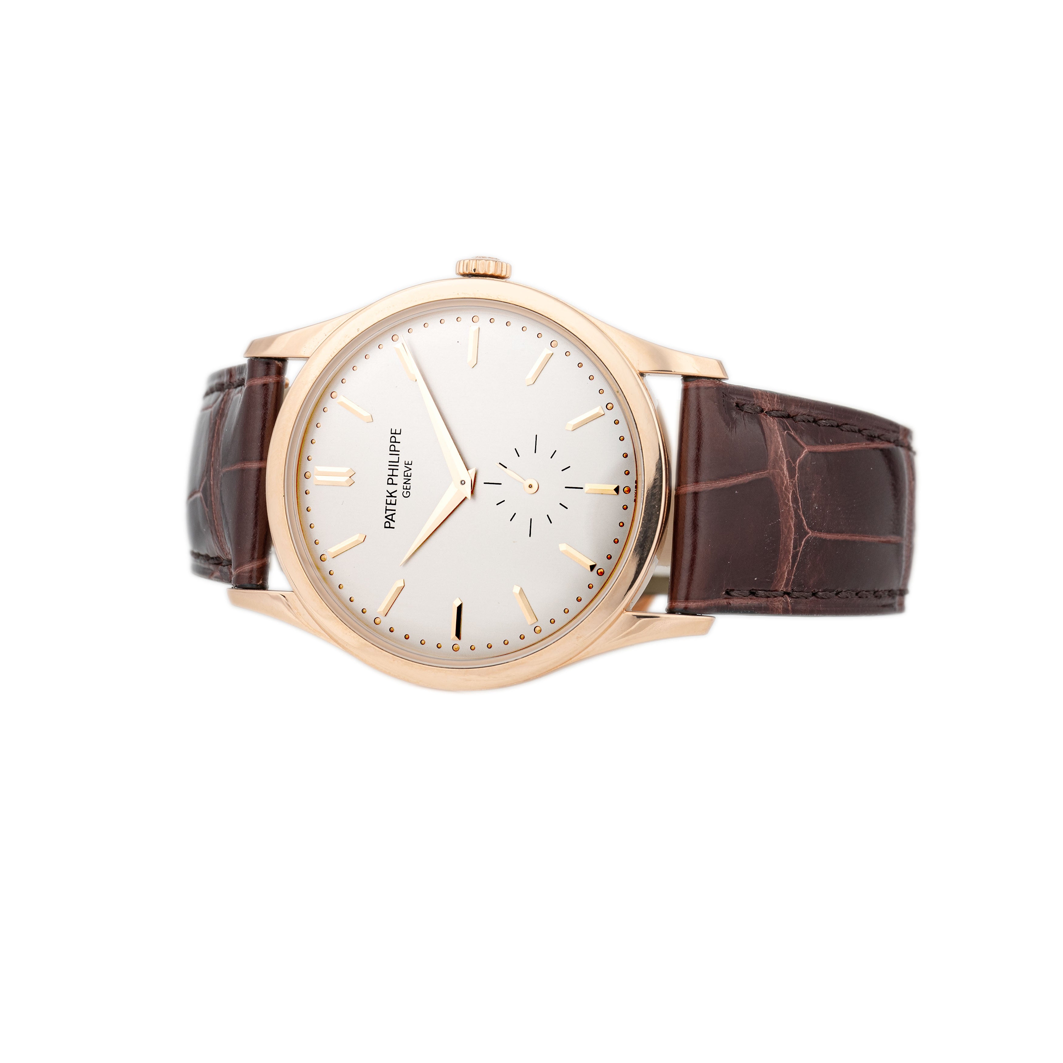 Patek Philippe Calatrava Rose Gold Silver Dial 37mm 5196R