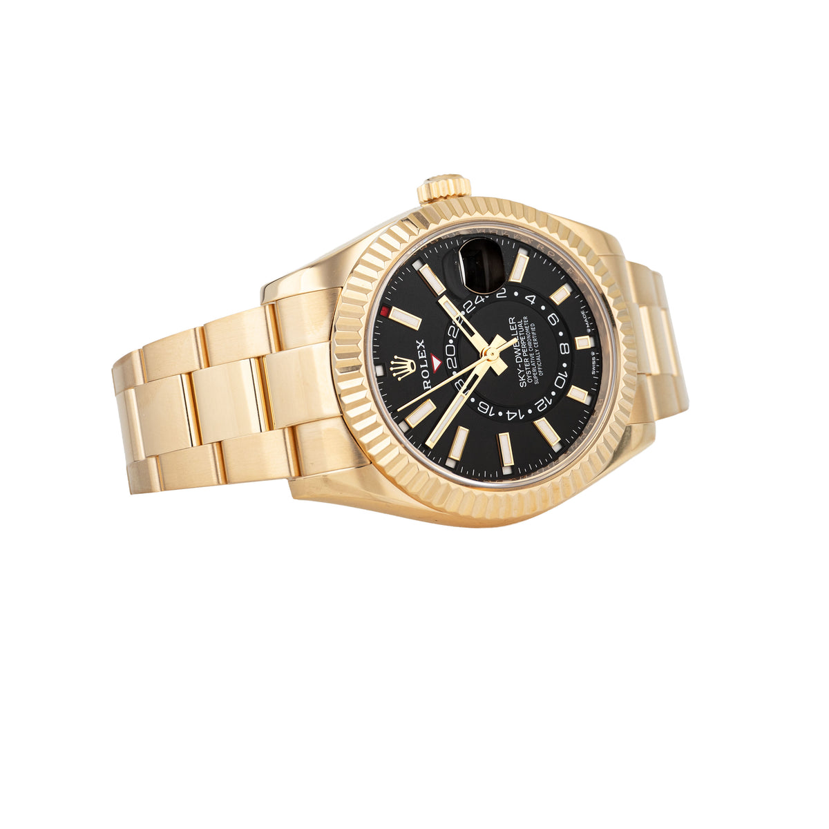 Rolex Sky-Dweller Yellow Gold Black Dial 42mm 336938 Full Set